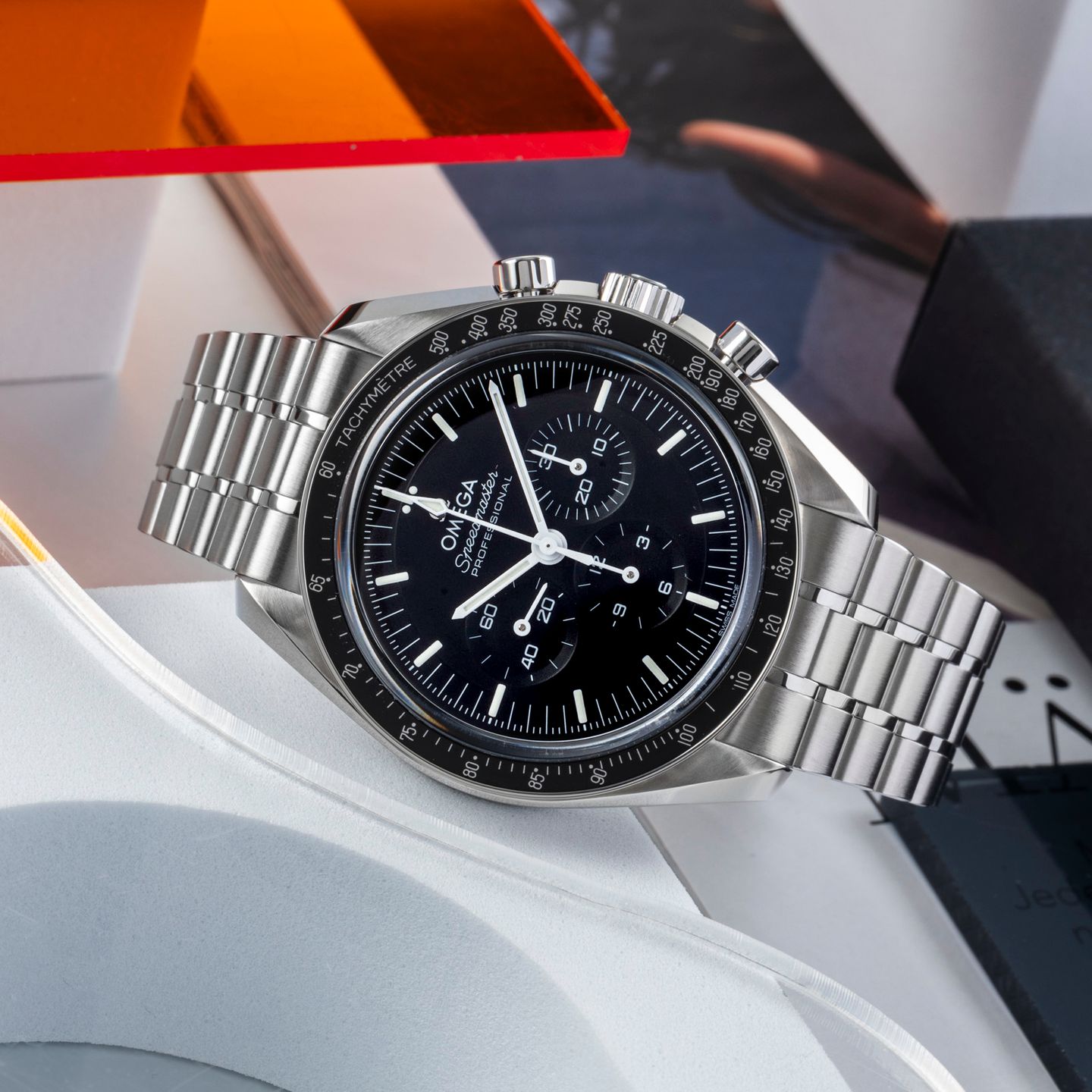 Omega Speedmaster Professional Moonwatch 310.30.42.50.01.002 (Onbekend (willekeurig serienummer)) - Zwart wijzerplaat 42mm Staal (2/8)