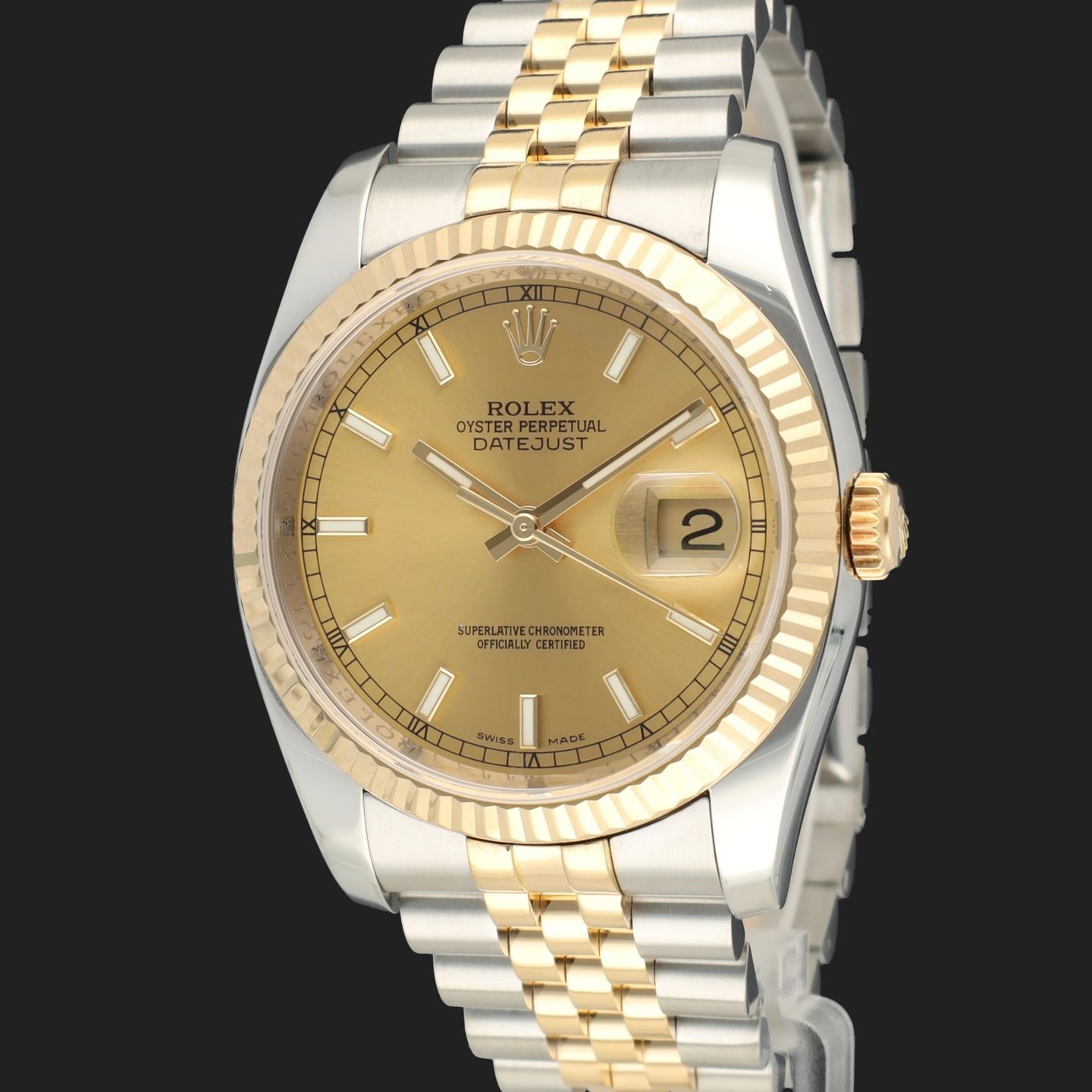 Rolex Datejust 36 116233 (2014) - 36 mm Gold/Steel case (1/8)