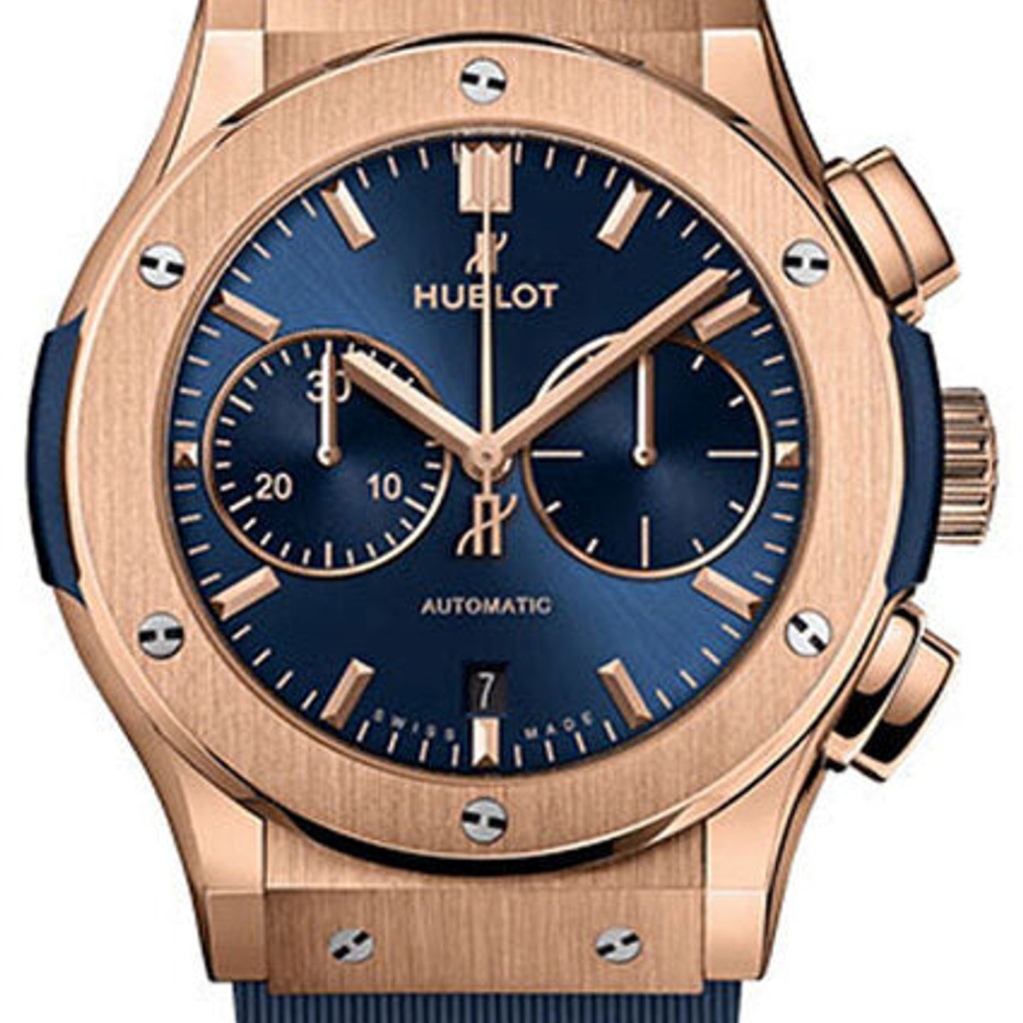 Hublot Classic Fusion Blue 521.OX.7180.RX (2025) - Blauw wijzerplaat 45mm Roségoud (1/1)