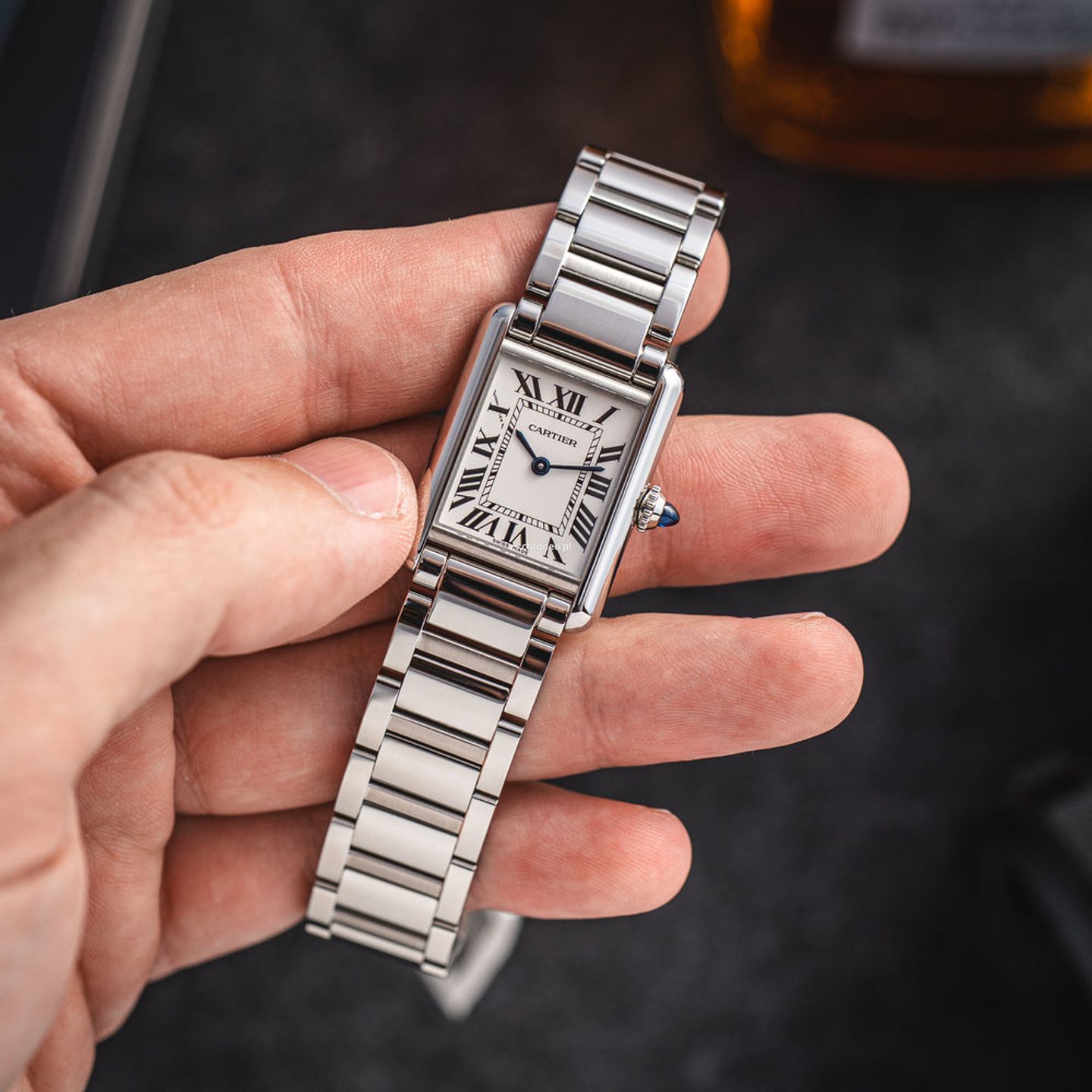 Cartier Tank WSTA0107 (2025) - Silver dial 22 mm Steel case (5/8)