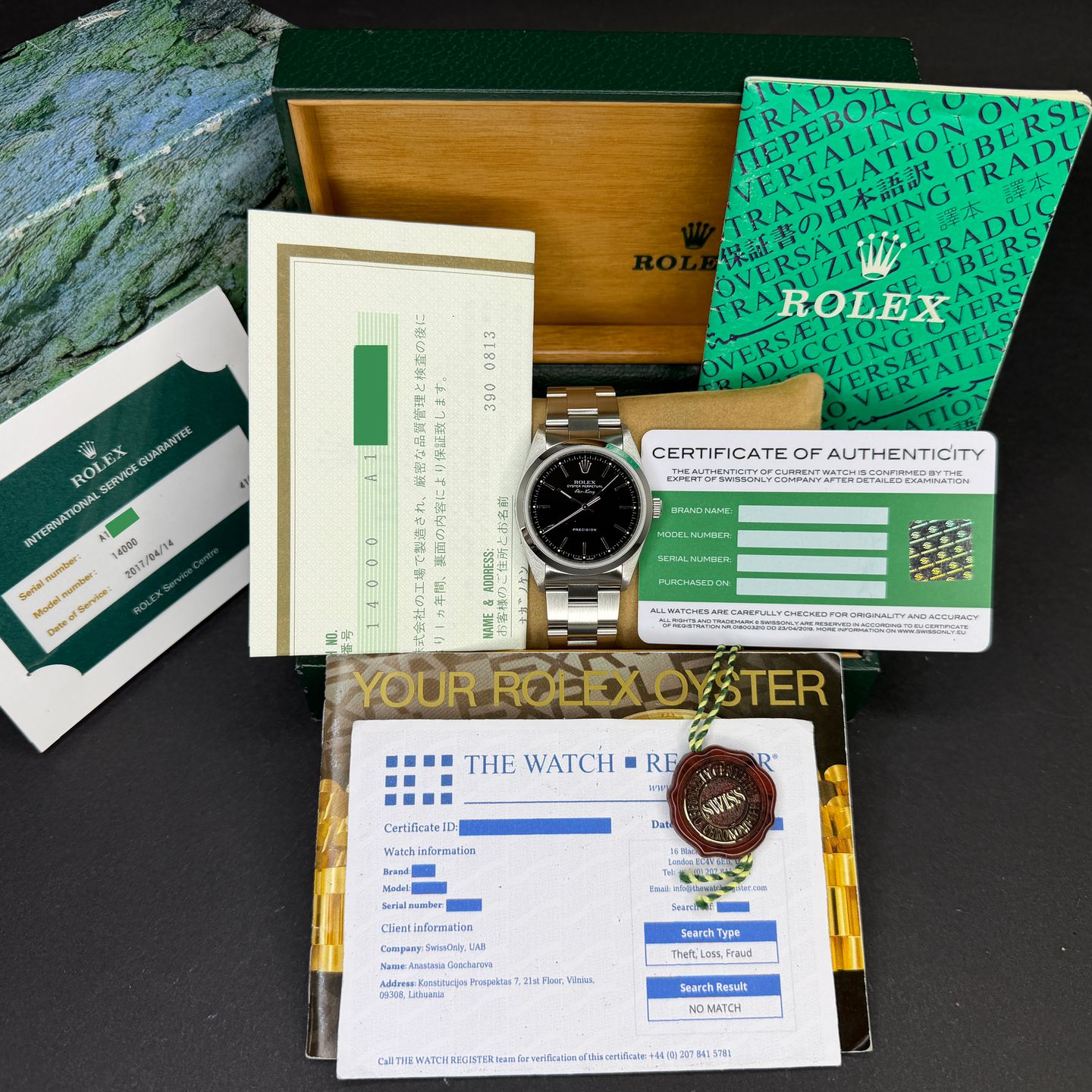 Rolex Air-King 14000 (1999) - Zwart wijzerplaat 34mm Staal (4/8)