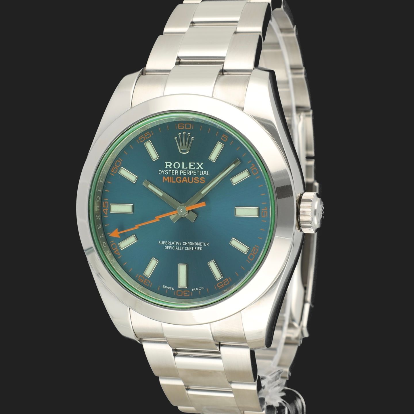 Rolex Milgauss 116400GV (2020) - Blue dial 40 mm Steel case (1/8)
