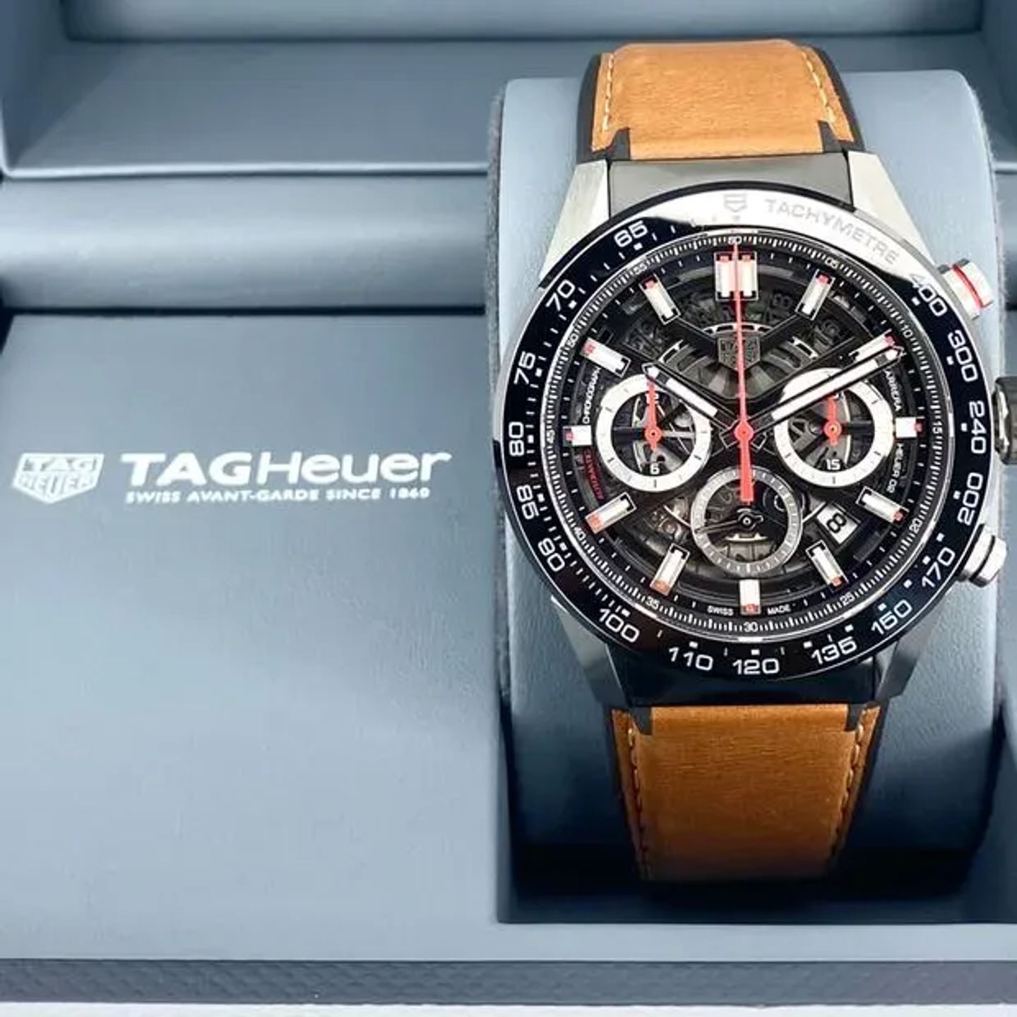 TAG Heuer Carrera CBG2A10.FT6169 (2023) - Transparent dial 45 mm Steel case (1/6)