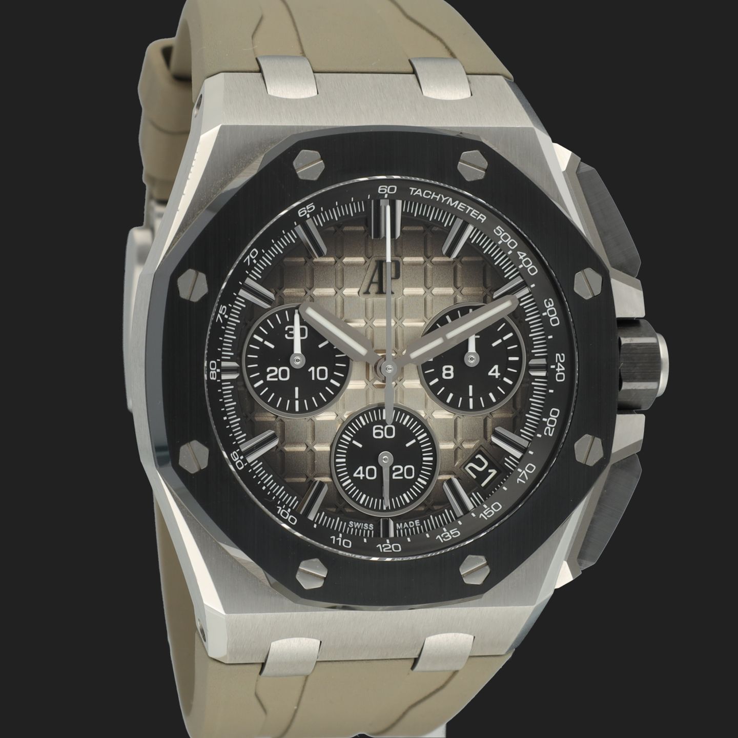 Audemars Piguet Royal Oak Offshore Chronograph 26420SO.OO.A600CA.01 (2024) - Beige wijzerplaat 43mm Staal (4/8)