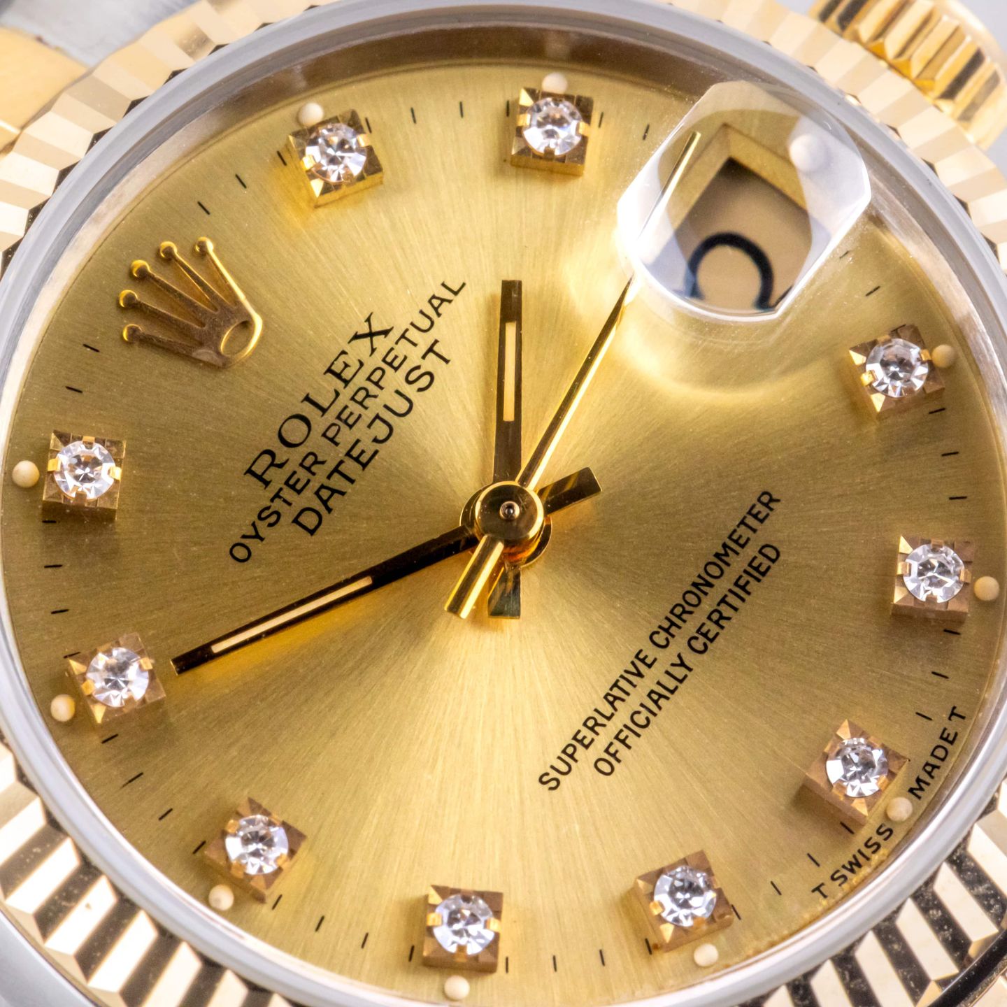 Rolex Datejust 31 68273 (1991) - Champagne dial 31 mm Gold/Steel case (2/8)