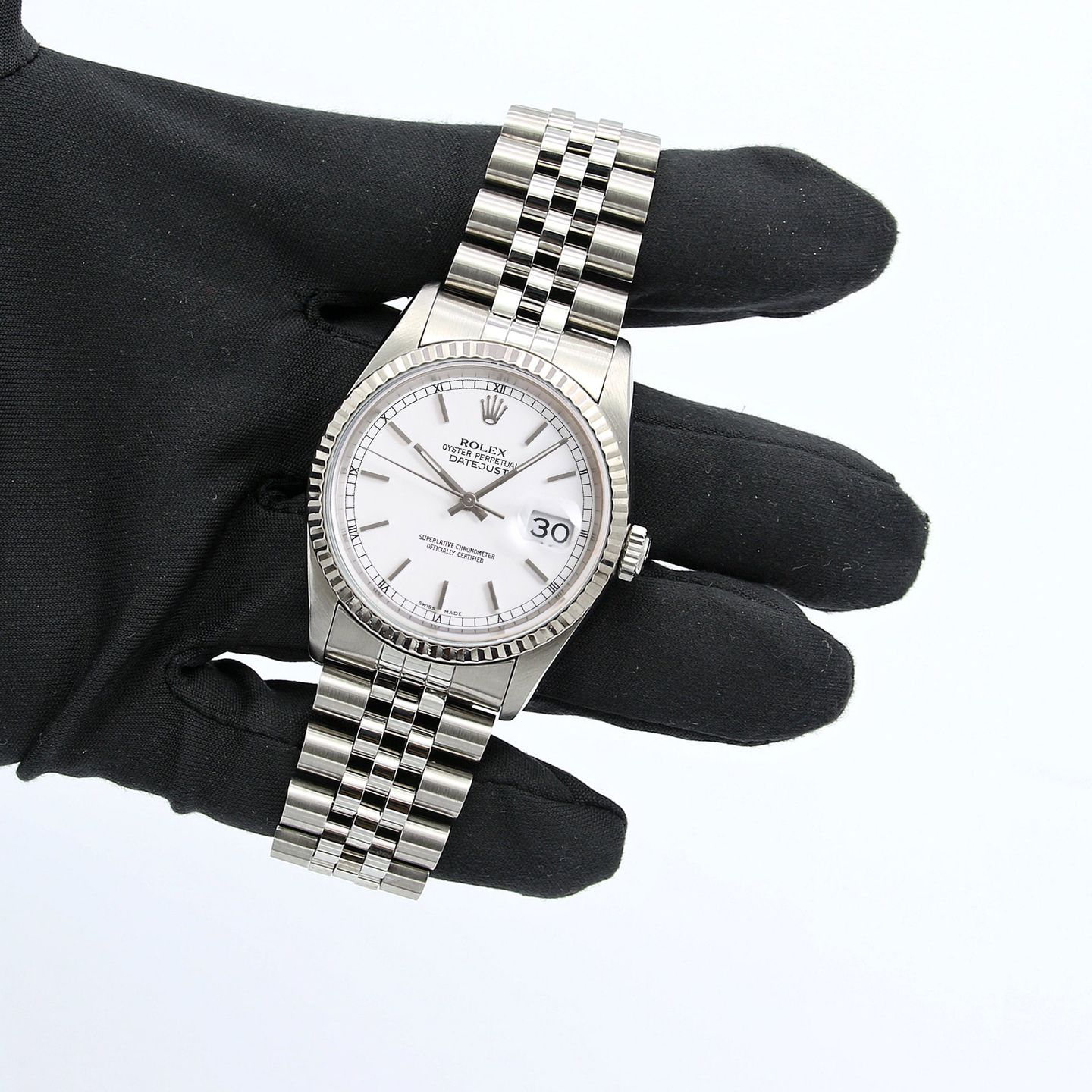 Rolex Datejust 36 16234 (Onbekend (willekeurig serienummer)) - Wit wijzerplaat 36mm Staal (2/8)