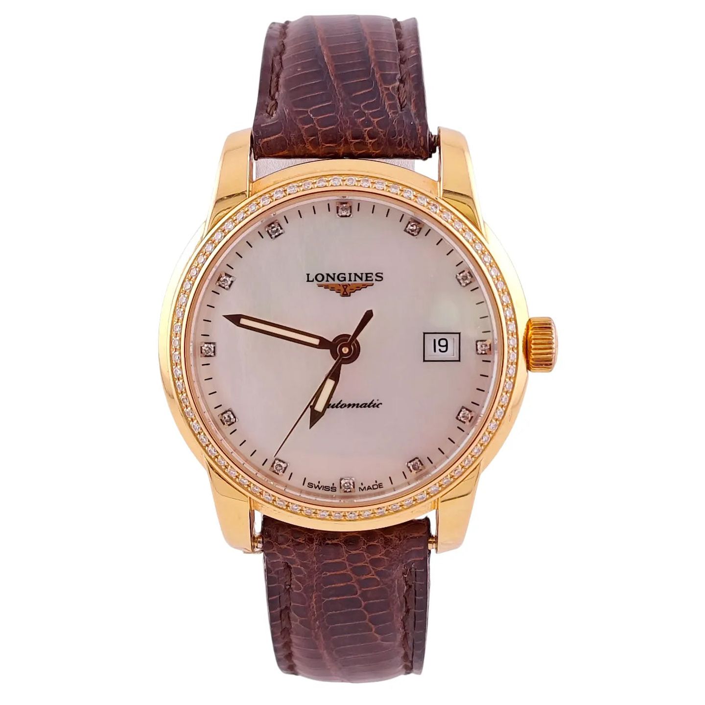 Longines Saint-Imier L2.563.9.87.3 (Unknown (random serial)) - Pearl dial 30 mm Rose Gold case (1/8)