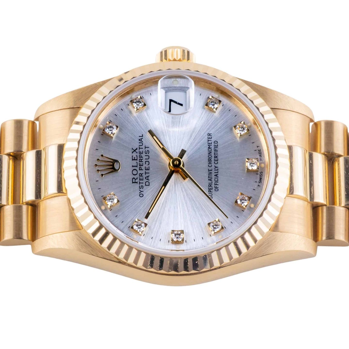 Rolex Datejust 31 68278 (1988) - Silver dial 31 mm Yellow Gold case (5/8)