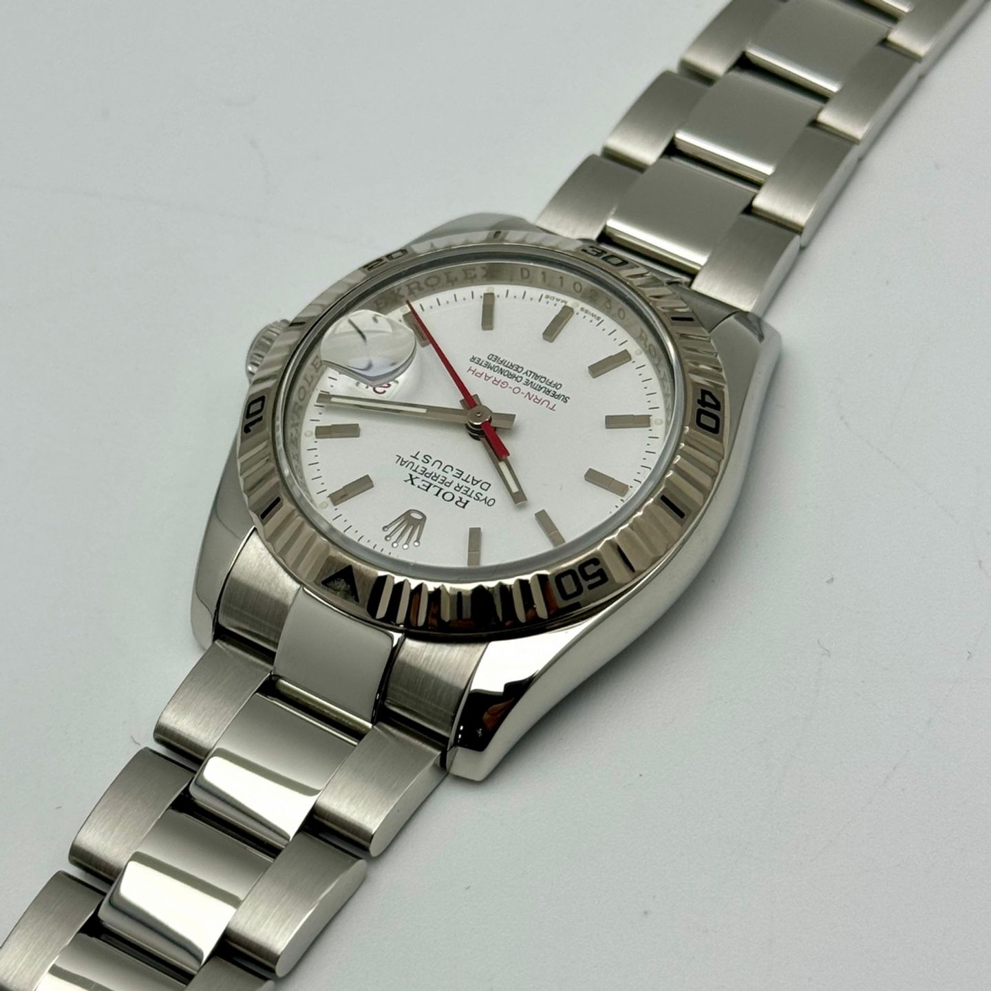 Rolex Datejust Turn-O-Graph 116264 (2005) - Wit wijzerplaat 36mm Staal (7/10)