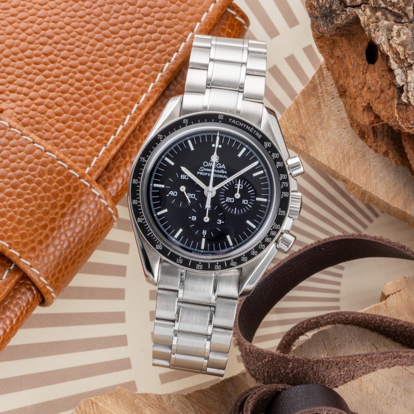 Omega Speedmaster Professional Moonwatch 3570.50.00 (Onbekend (willekeurig serienummer)) - Zwart wijzerplaat 42mm Staal (1/8)