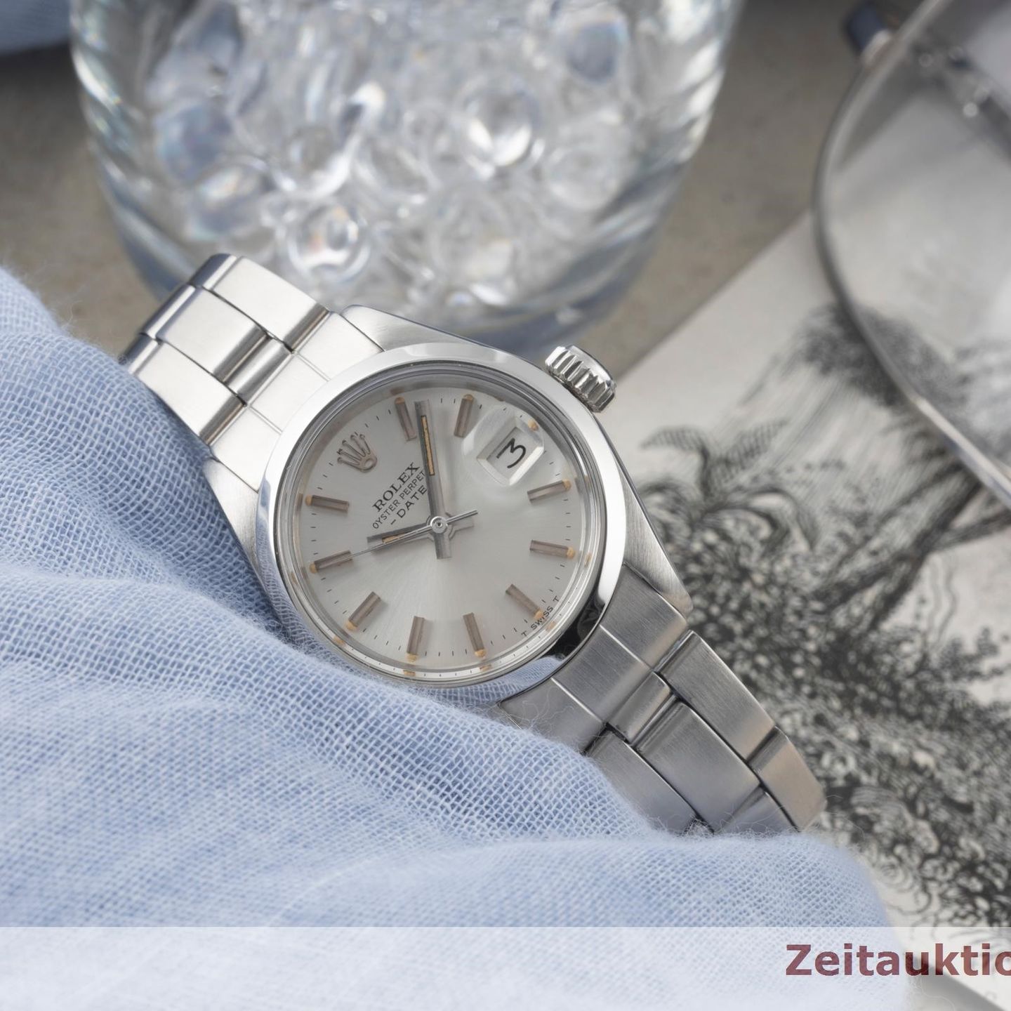 Rolex Lady-Datejust 6916 (1972) - Silver dial 26 mm Steel case (1/8)