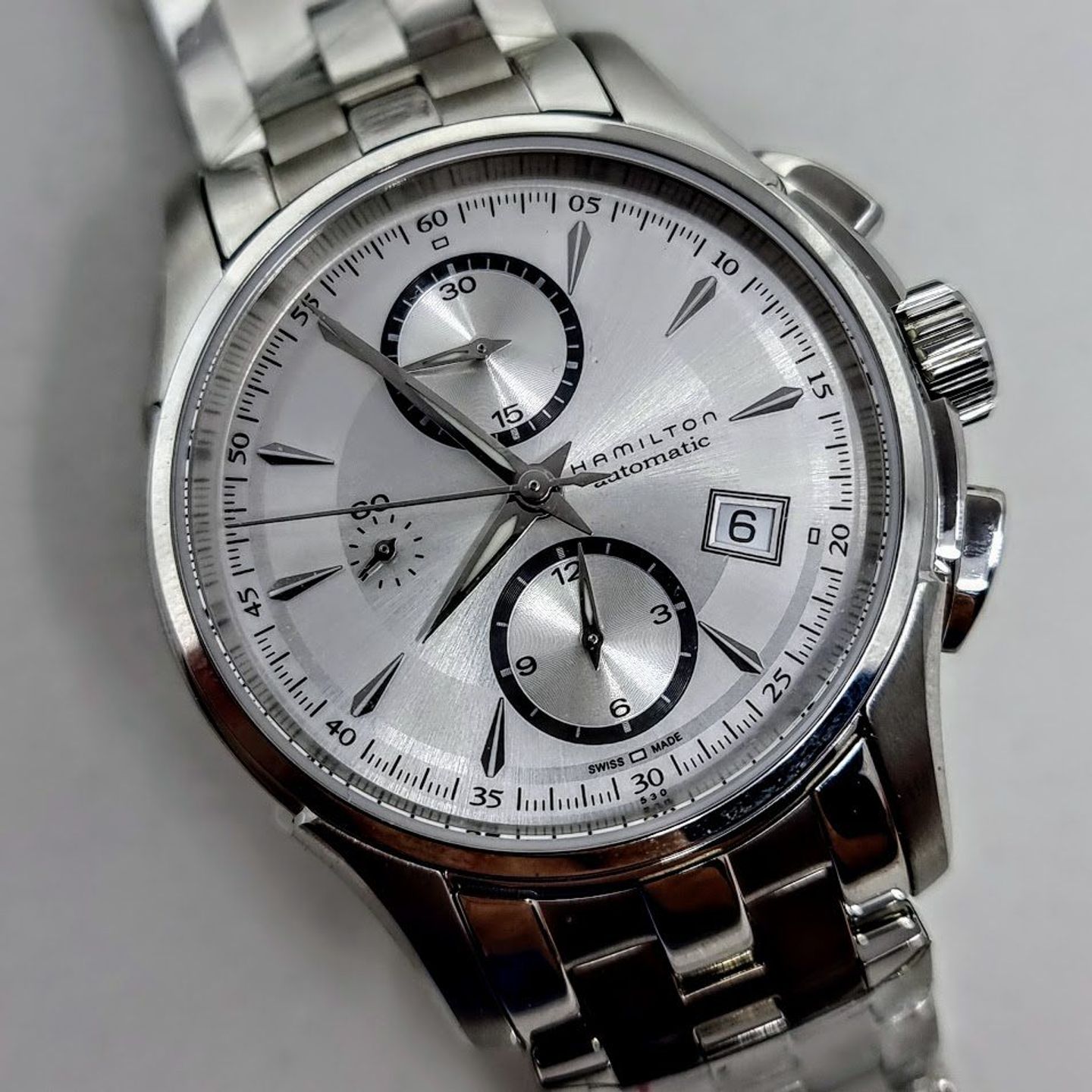 Hamilton Jazzmaster Auto Chrono H32616153 (2025) - White dial 42 mm Steel case (2/8)