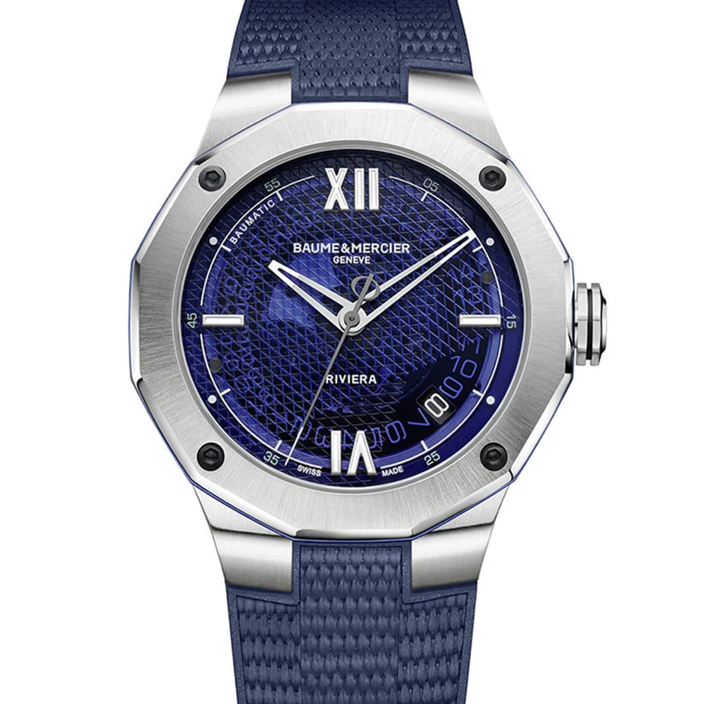 Baume & Mercier Riviera M0A10701 (2024) - Blauw wijzerplaat 42mm Staal (2/3)