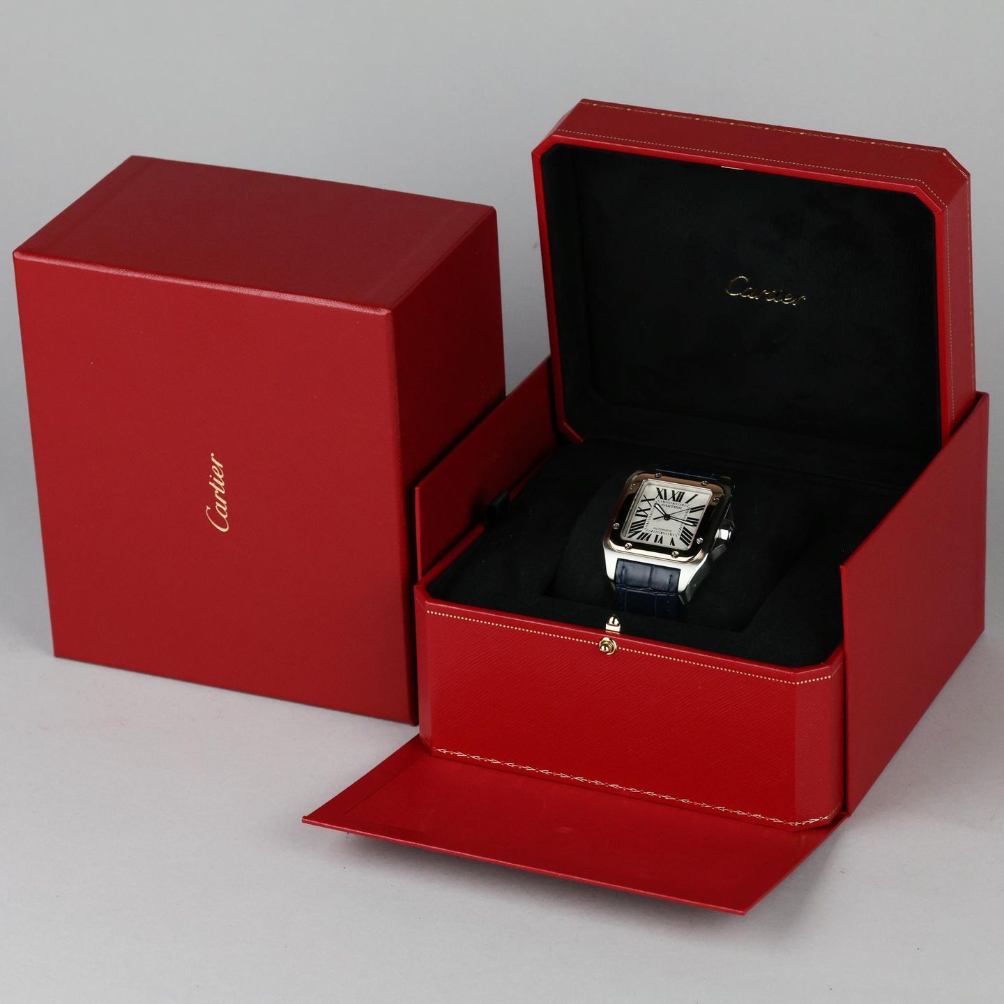 Cartier Santos 100 2656 (Onbekend (willekeurig serienummer)) - 38mm Staal (8/8)