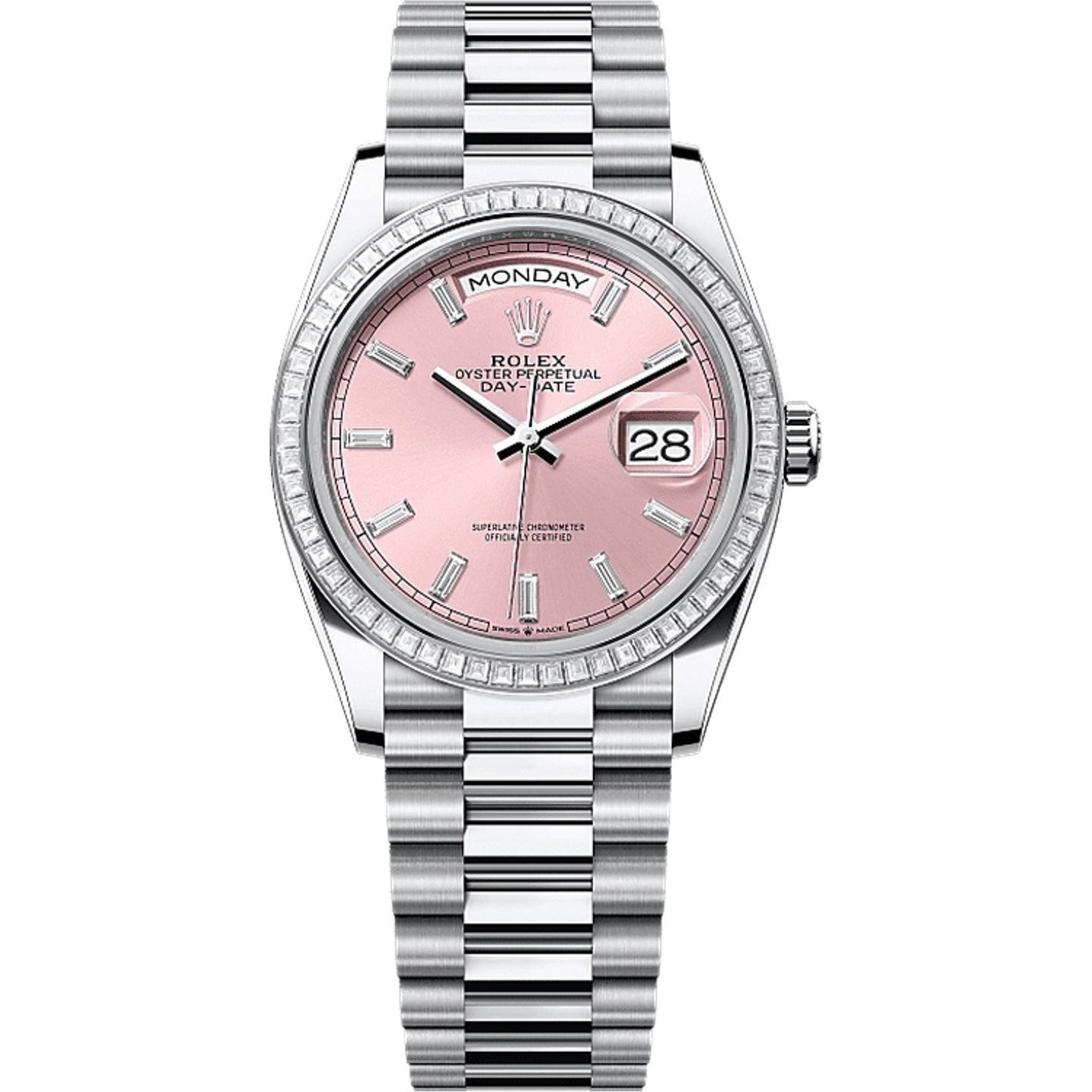 Rolex Day-Date 36 128396TBR (2025) - Roze wijzerplaat 36mm Platina (1/1)