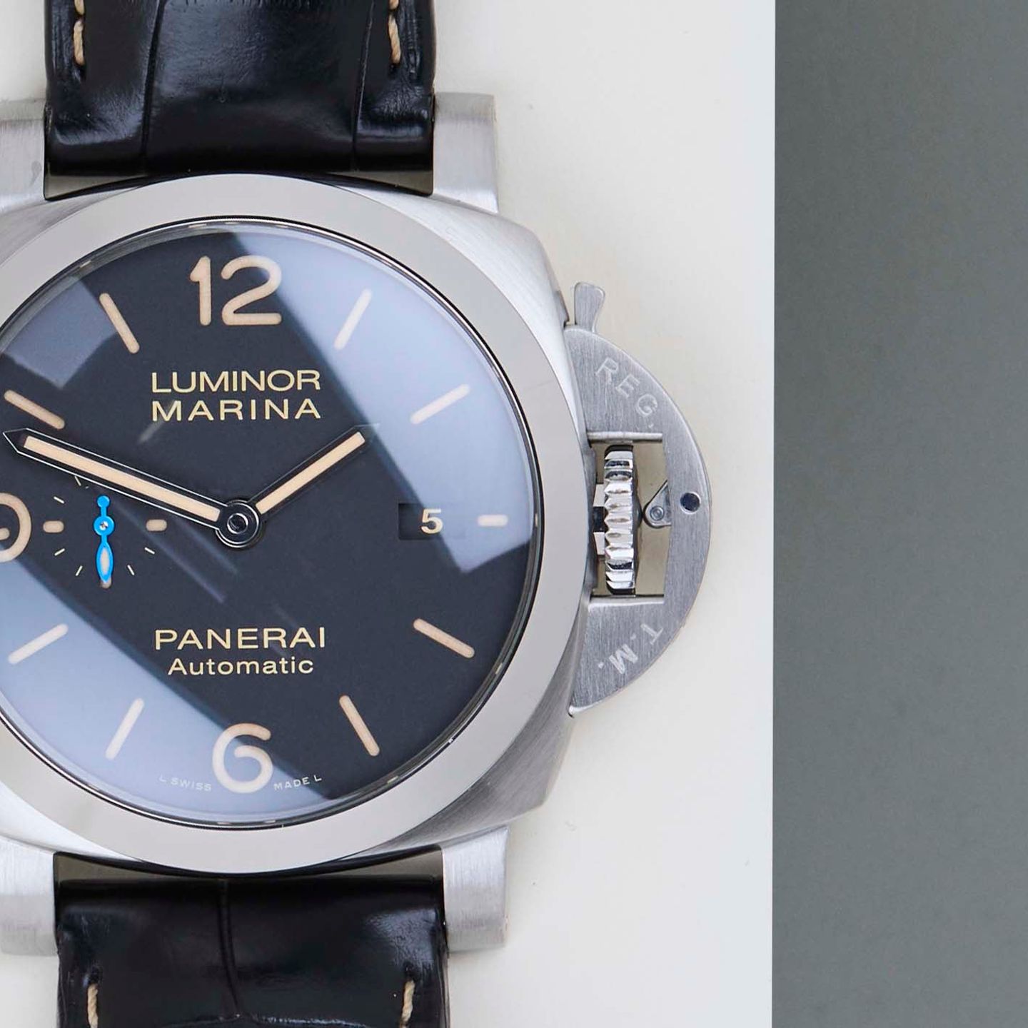 Panerai Luminor Marina 1950 3 Days Automatic PAM01312 (2017) - Black dial 44 mm Steel case (5/8)