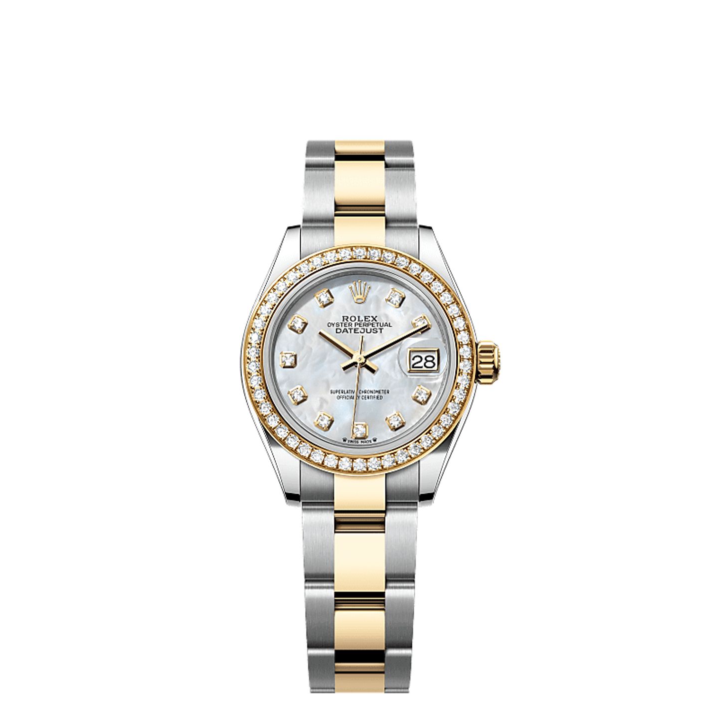 Rolex Lady-Datejust 279383RBR (2025) - Pearl dial 28 mm Gold/Steel case (1/1)