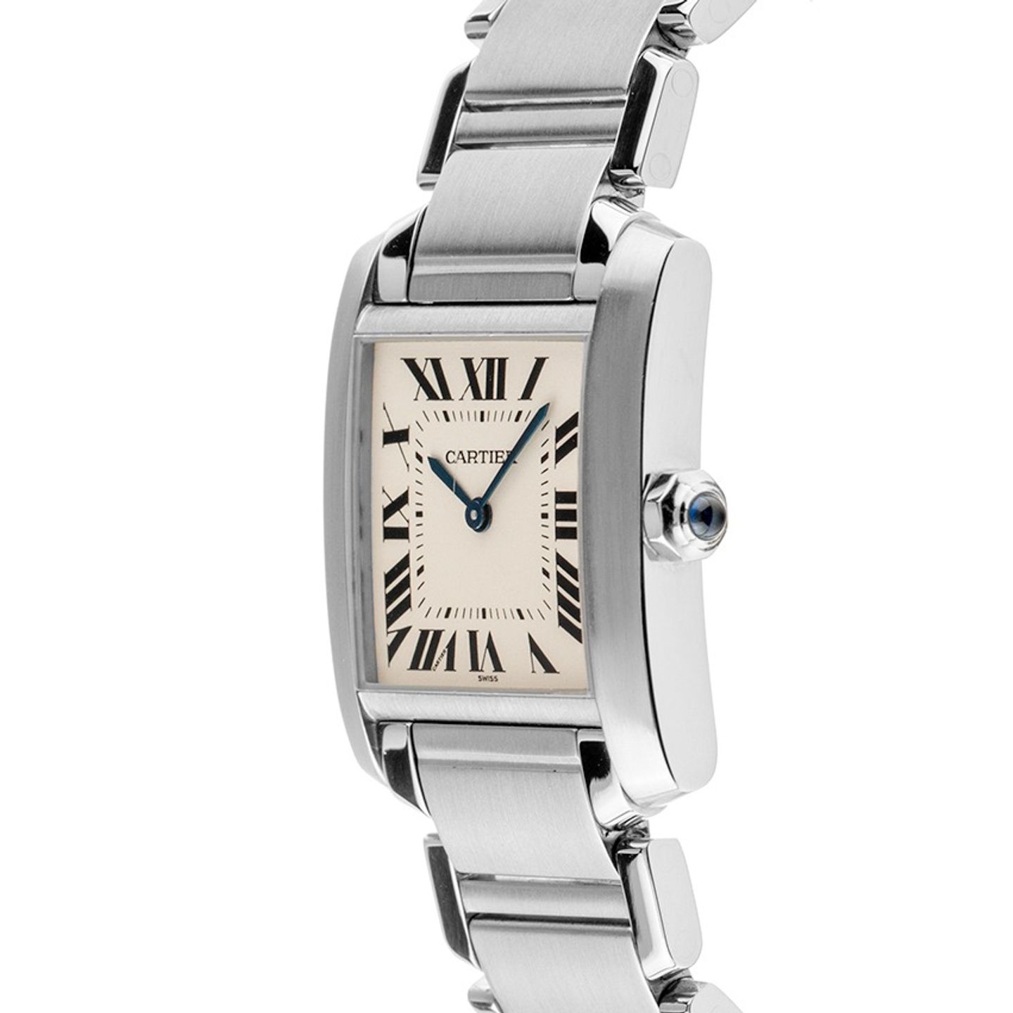 Cartier Tank Française 2301 (1998) - White dial 25 mm Steel case (4/7)