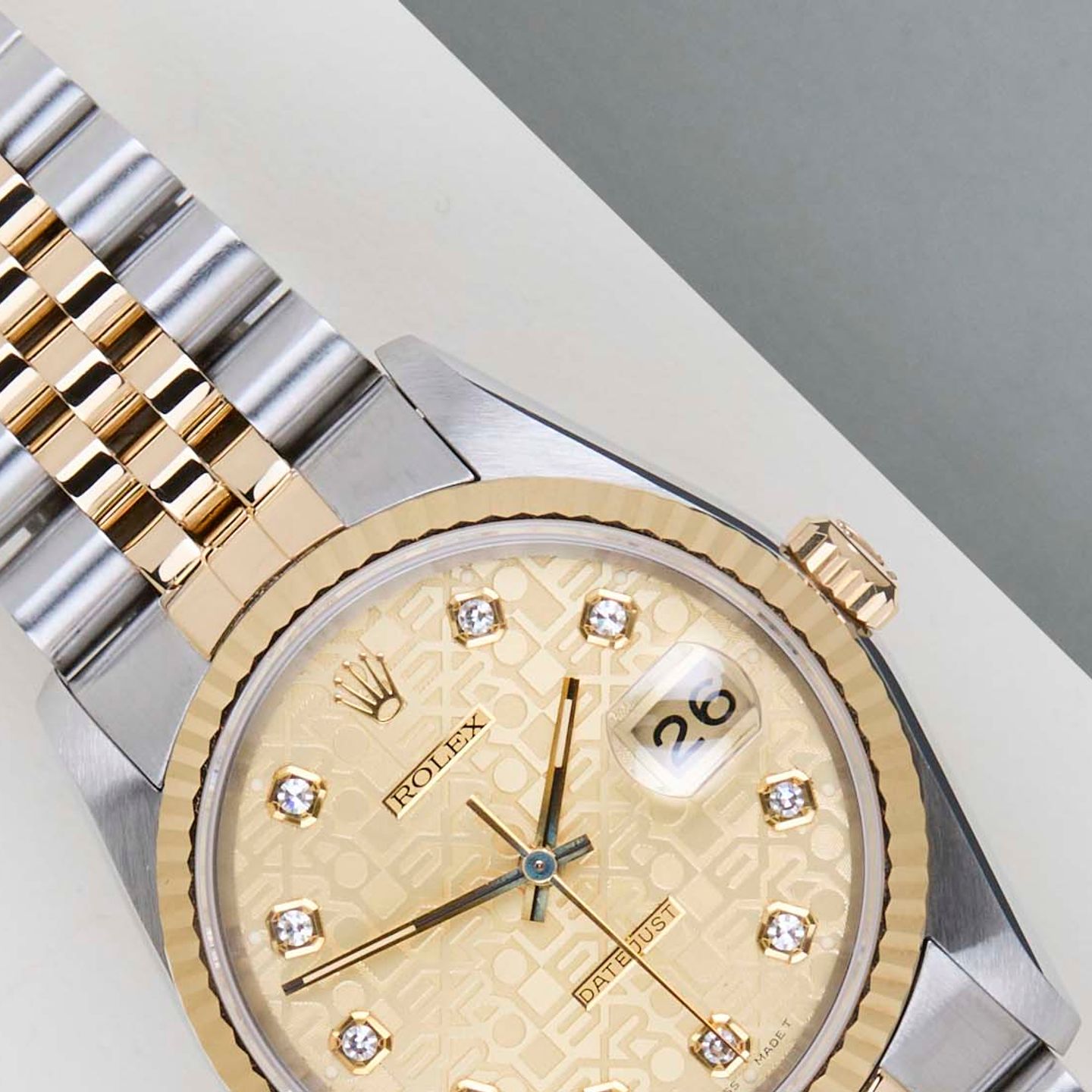Rolex Datejust 36 16233 (1997) - Champagne dial 36 mm Gold/Steel case (3/8)