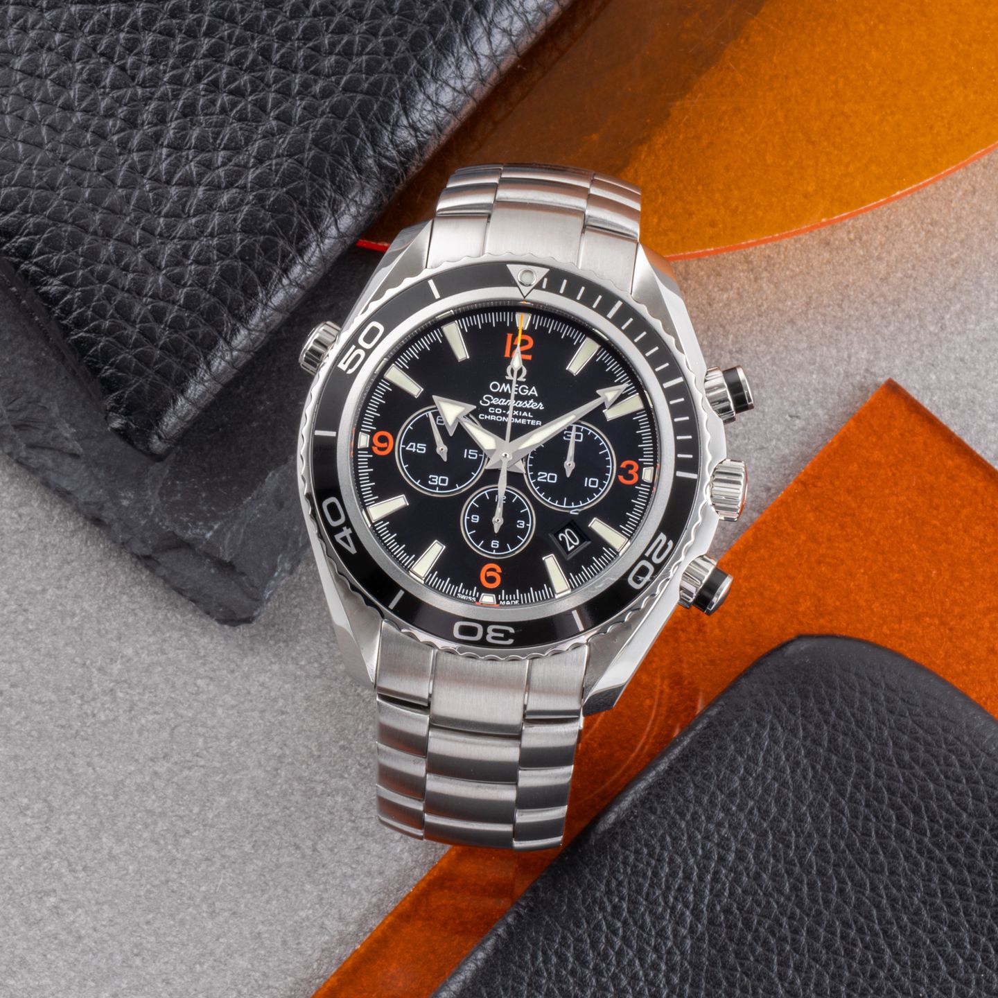 Omega Seamaster Planet Ocean Chronograph 2210.51.00 (2008) - Black dial 46 mm Steel case (1/8)