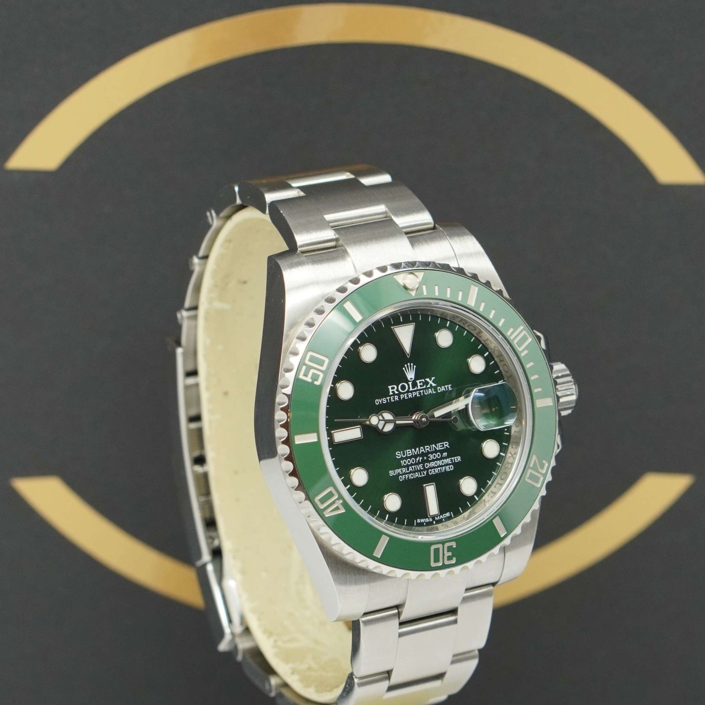 Rolex Submariner Date 116610LV (2014) - Green dial 40 mm Steel case (3/7)