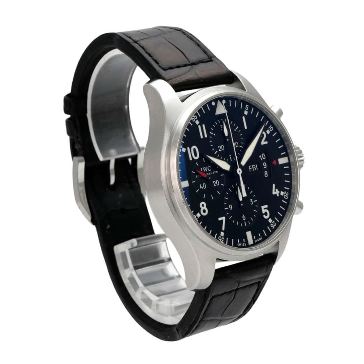 IWC Pilot Chronograph IW377701 (2014) - Black dial 43 mm Steel case (4/8)