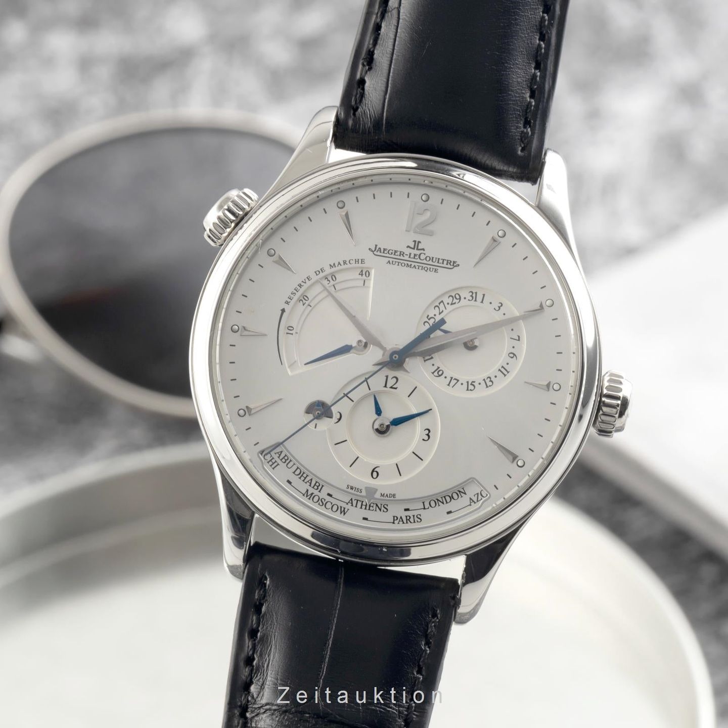 Jaeger-LeCoultre Master Geographic Q1428421 (Unknown (random serial)) - Silver dial 39 mm Steel case (1/8)
