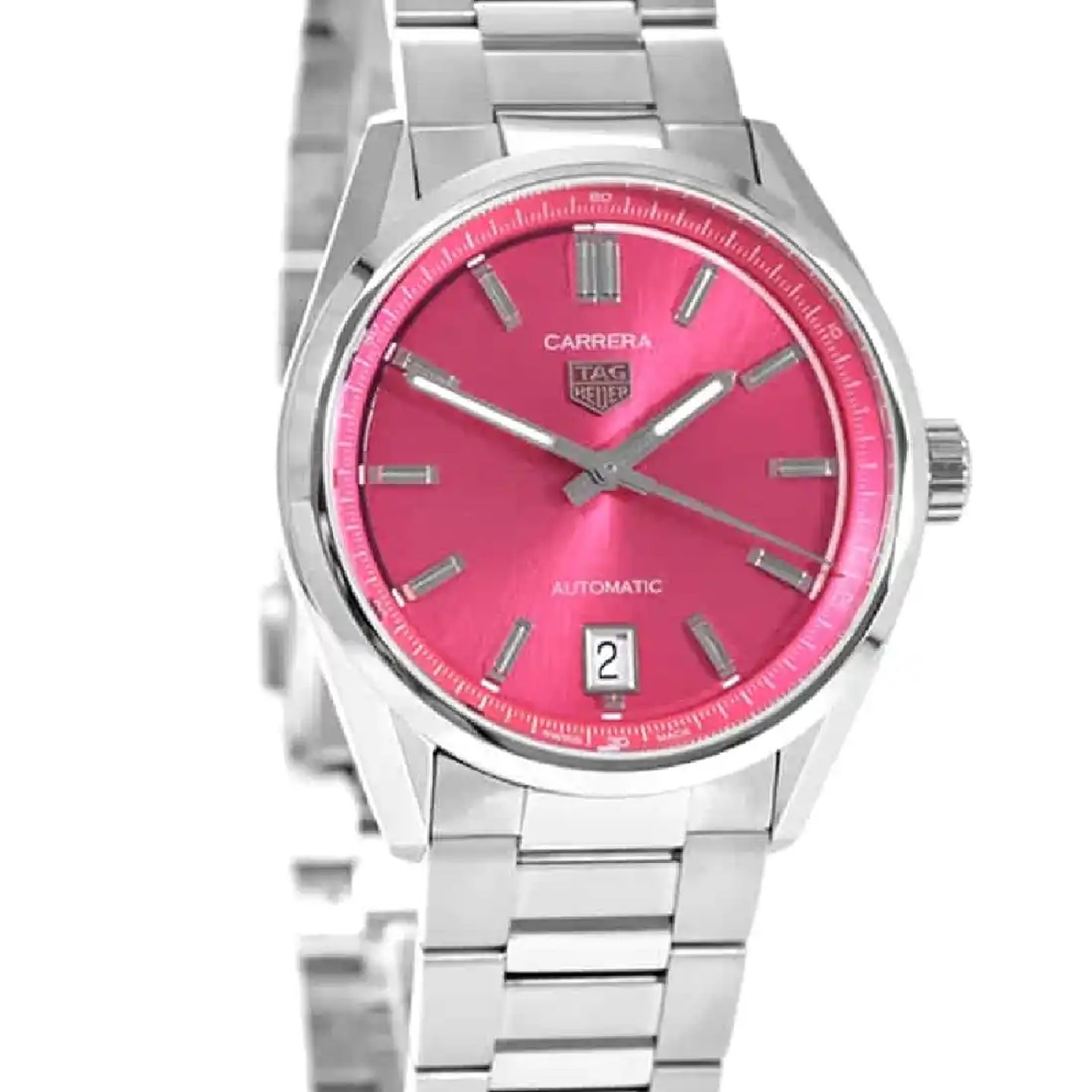 TAG Heuer Carrera Lady WBN2313.BA0001 (2025) - Roze wijzerplaat 36mm Staal (2/3)