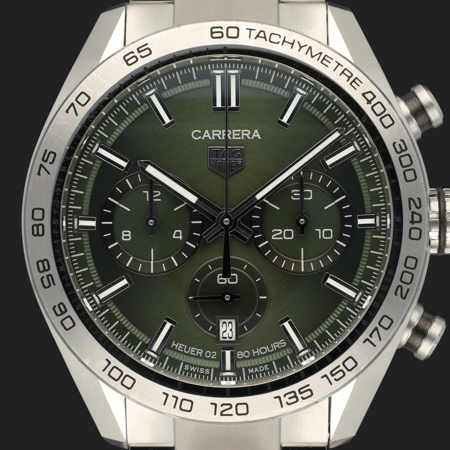 TAG Heuer Carrera CBN2A10.BA0643 (2023) - Groen wijzerplaat 44mm Staal (2/8)