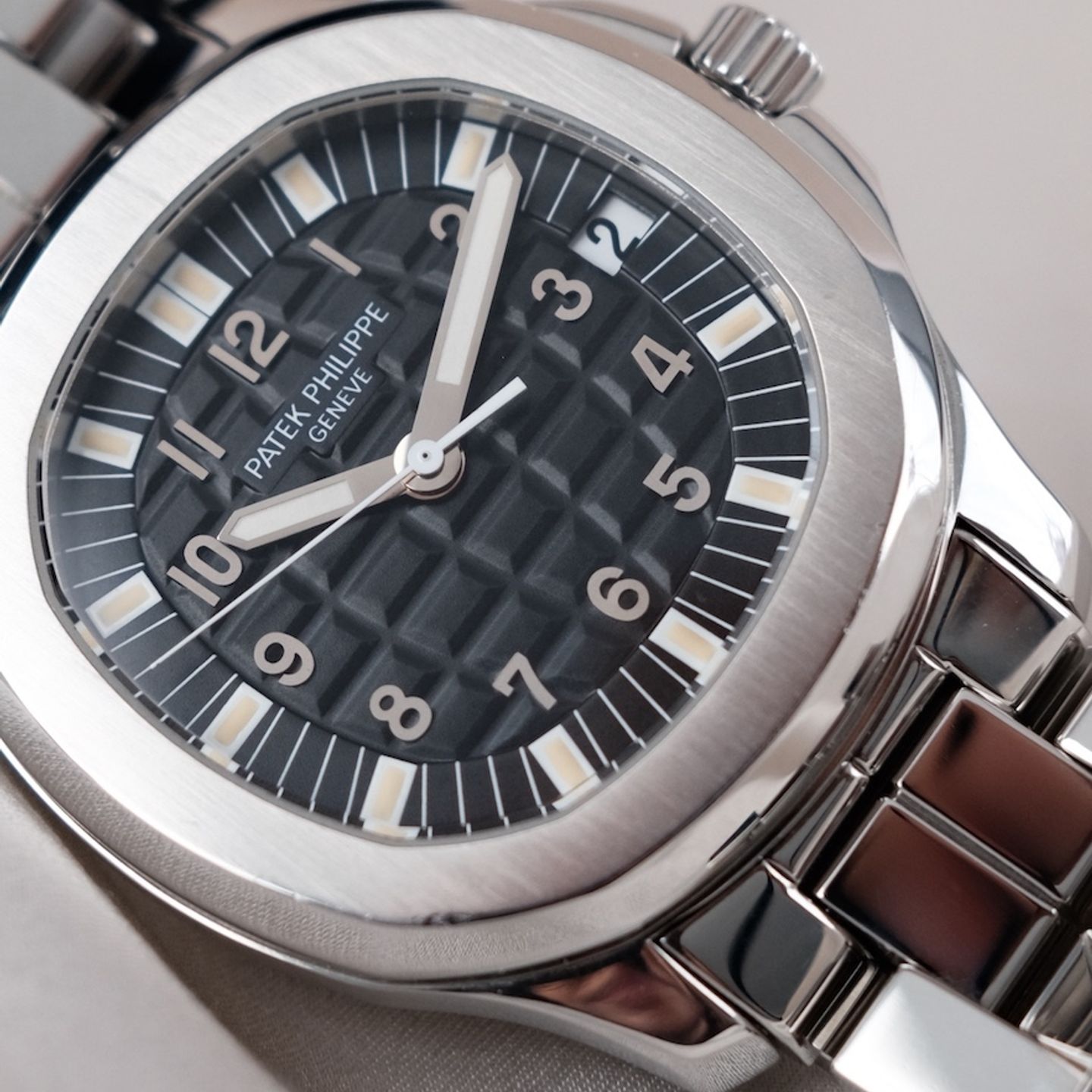 Patek Philippe Aquanaut 5065/1A-001 (1999) - Zwart wijzerplaat 39mm Staal (3/8)