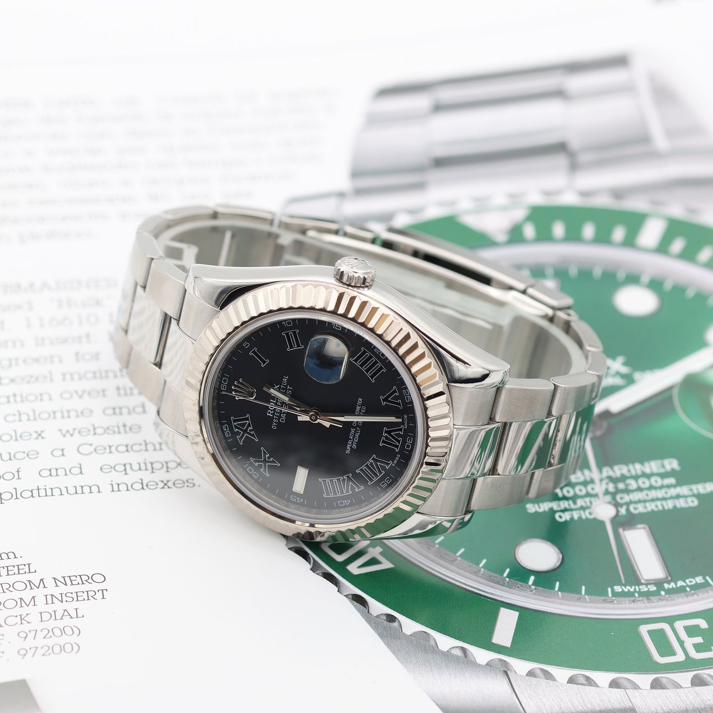 Rolex Datejust II 116334 (Unknown (random serial)) - Black dial 41 mm Steel case (7/8)