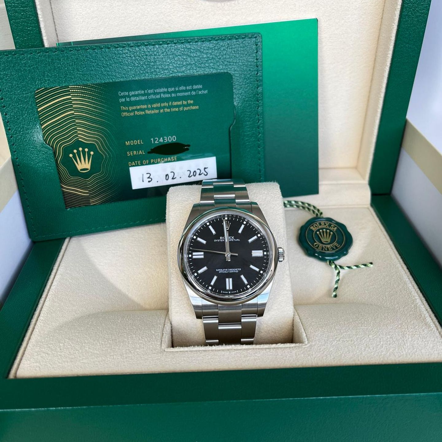 Rolex Oyster Perpetual 41 124300 (2025) - Black dial 41 mm Steel case (1/5)