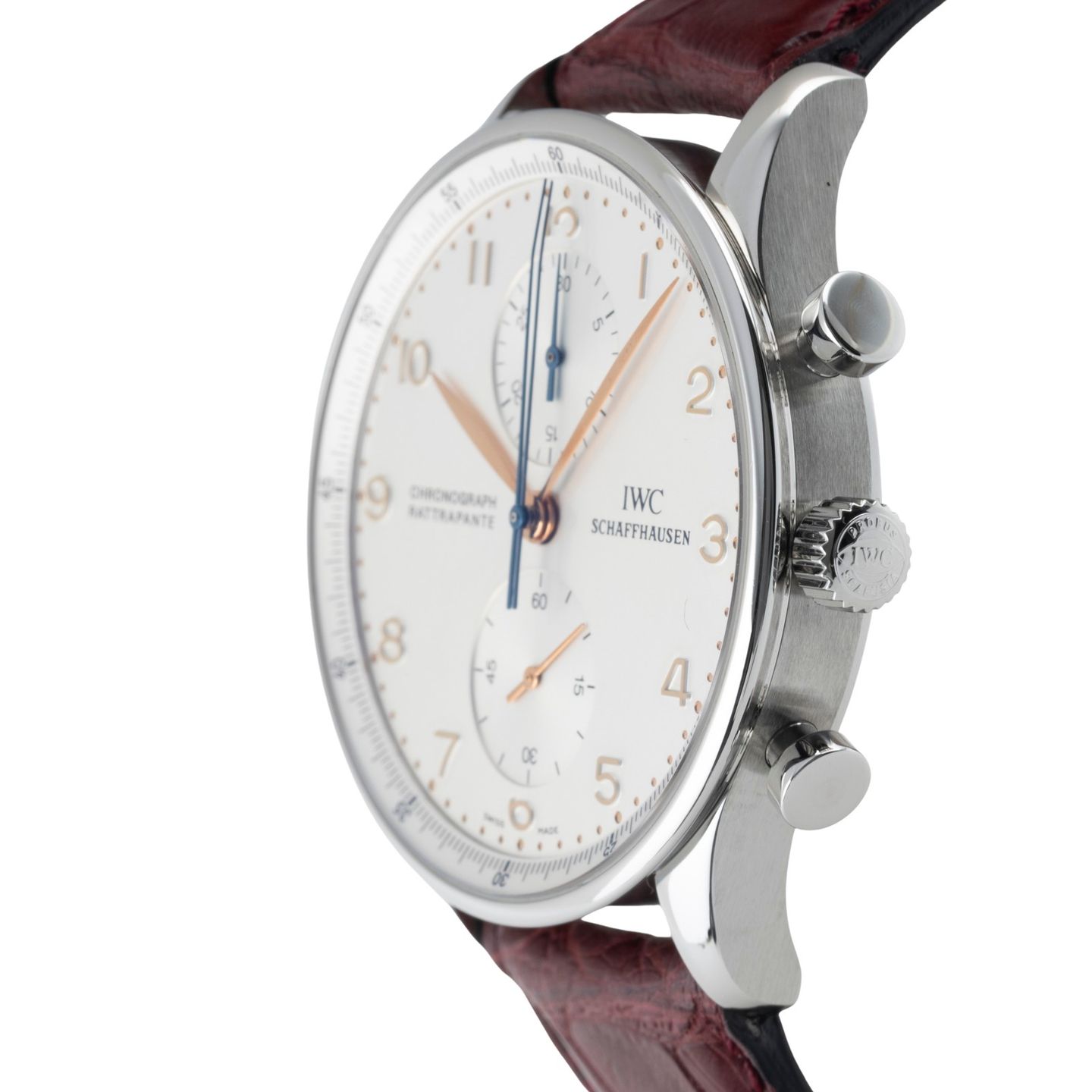 IWC Portuguese Chronograph IW371202 (Onbekend (willekeurig serienummer)) - Zilver wijzerplaat 41mm Staal (6/8)