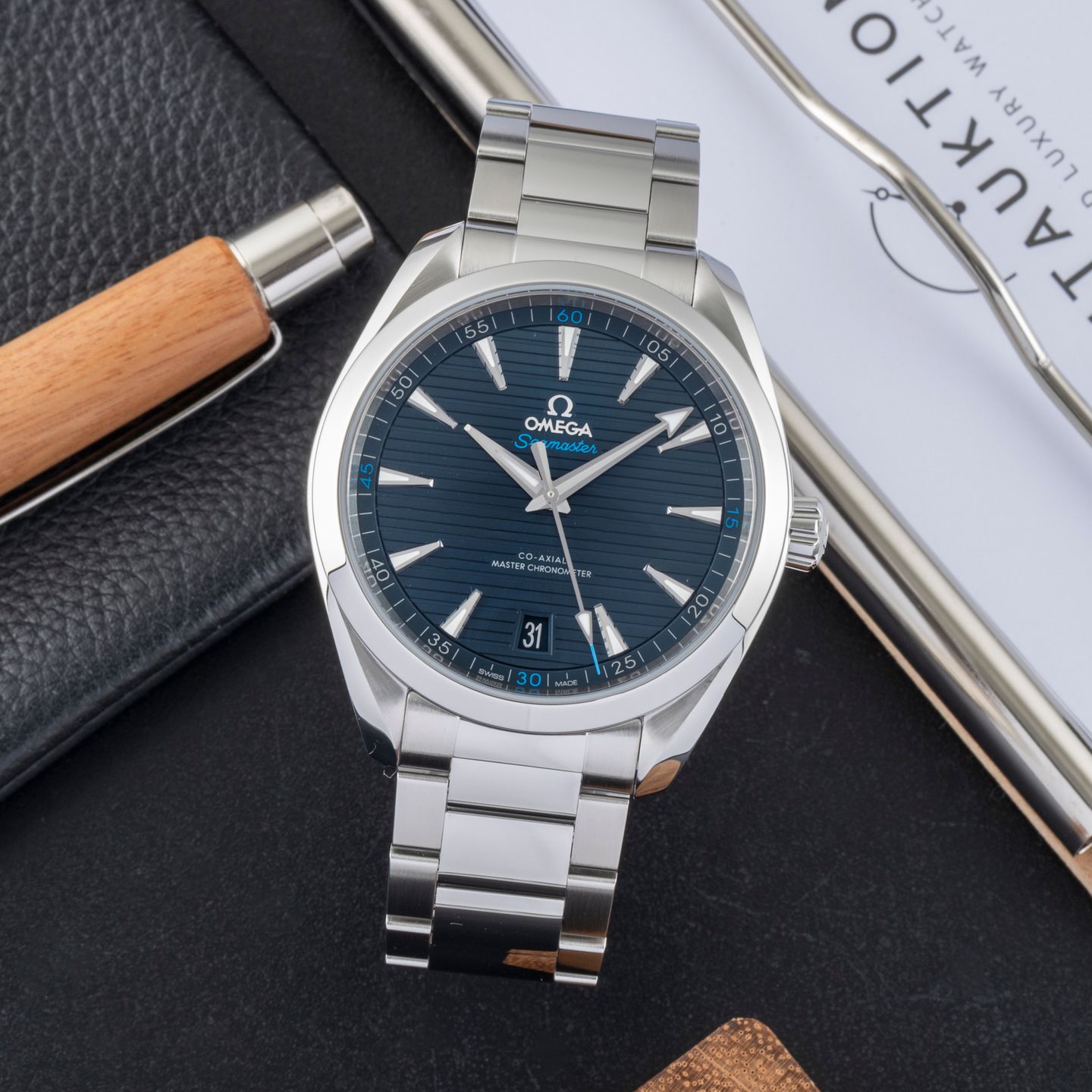 Omega Seamaster Aqua Terra 220.10.41.21.03.001 (2024) - Blue dial 41 mm Steel case (1/8)
