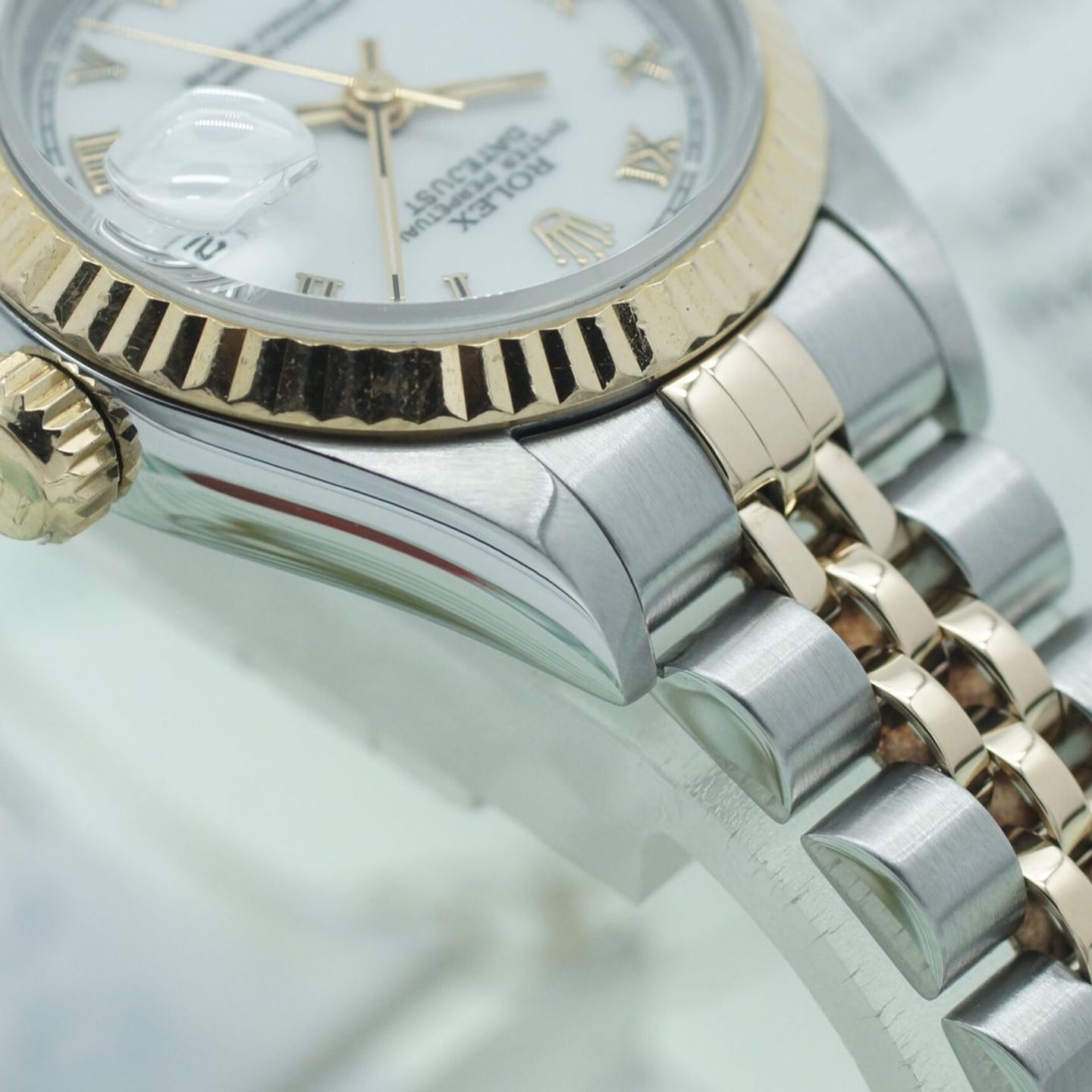 Rolex Lady-Datejust 69173 (1994) - Wit wijzerplaat 26mm Goud/Staal (6/8)