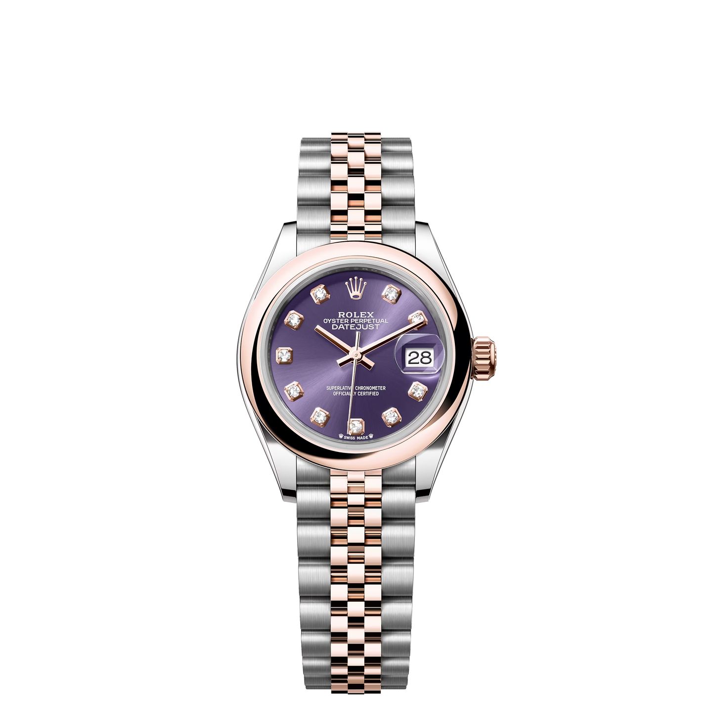 Rolex Lady-Datejust 279161 (2024) - Paars wijzerplaat 28mm Staal (1/1)