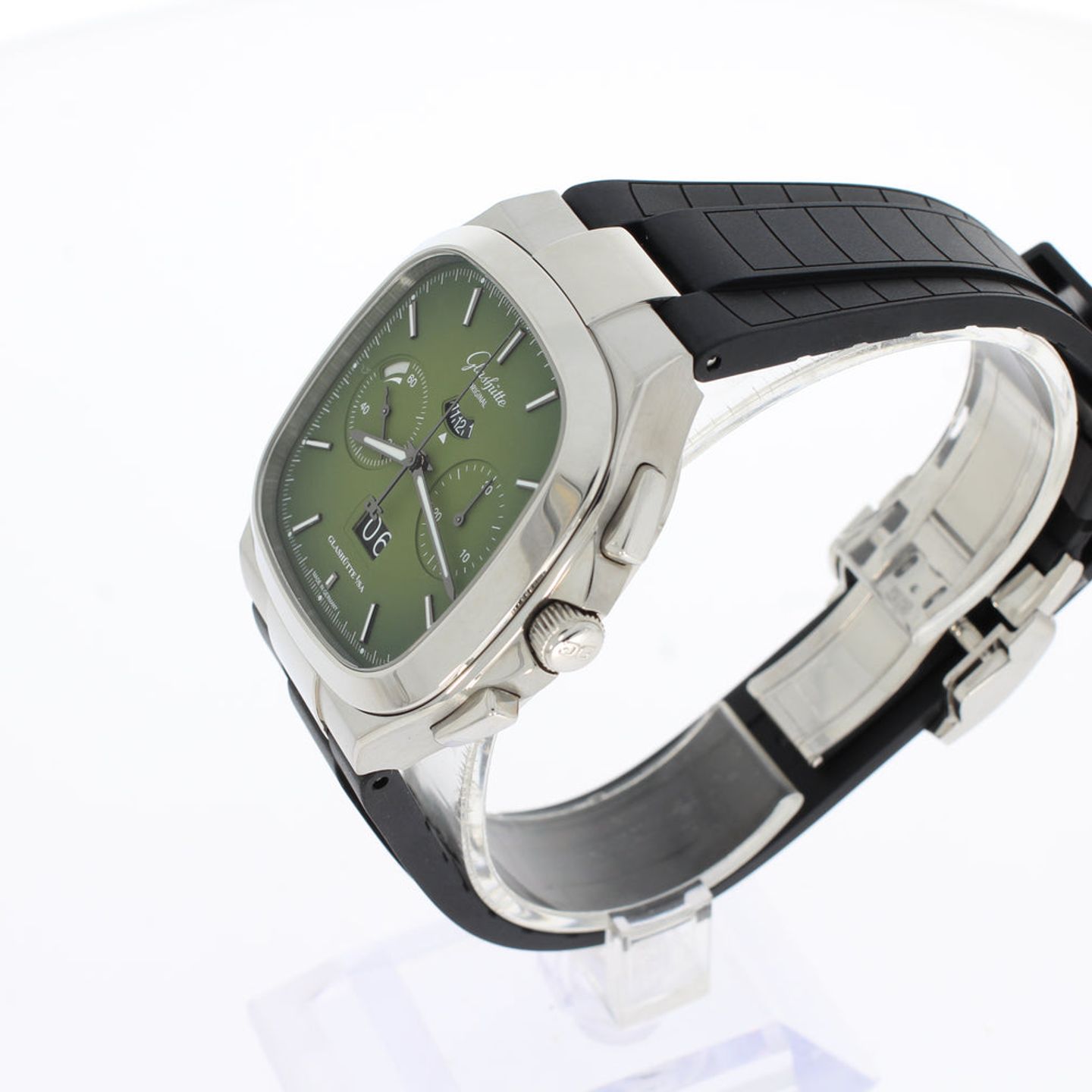 Glashütte Original Seventies Chronograph Panorama Date 1-37-02-09-02-63 (2025) - Green dial 40 mm Steel case (3/5)