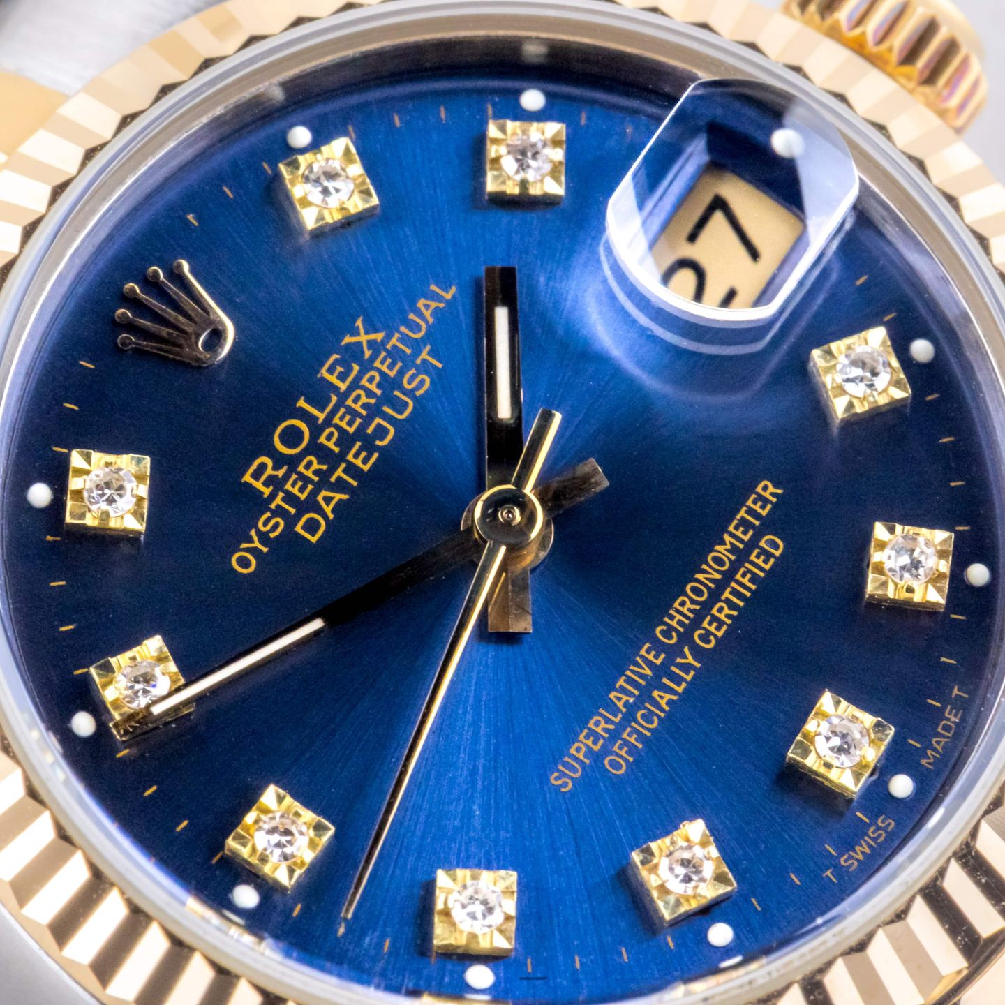 Rolex Datejust 31 68273 (1988) - Blue dial 31 mm Gold/Steel case (2/8)