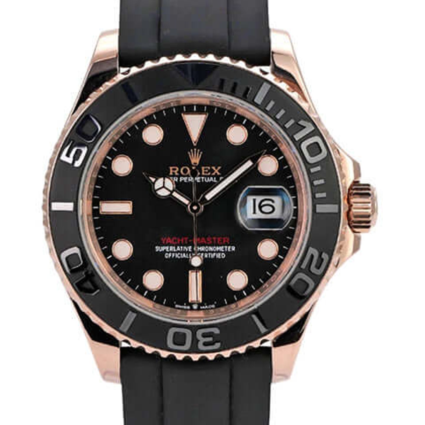 Rolex Yacht-Master 40 126655 (2023) - Black dial 40 mm Rose Gold case (1/8)