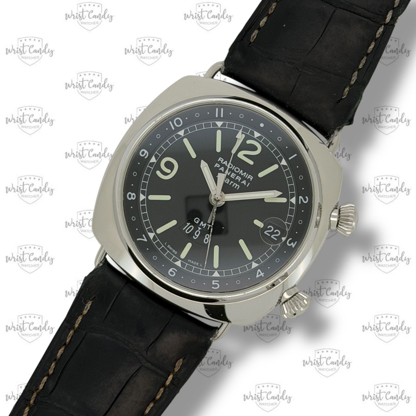 Panerai Radiomir GMT PAM00098 (2003) - Black dial 42 mm Steel case (4/8)