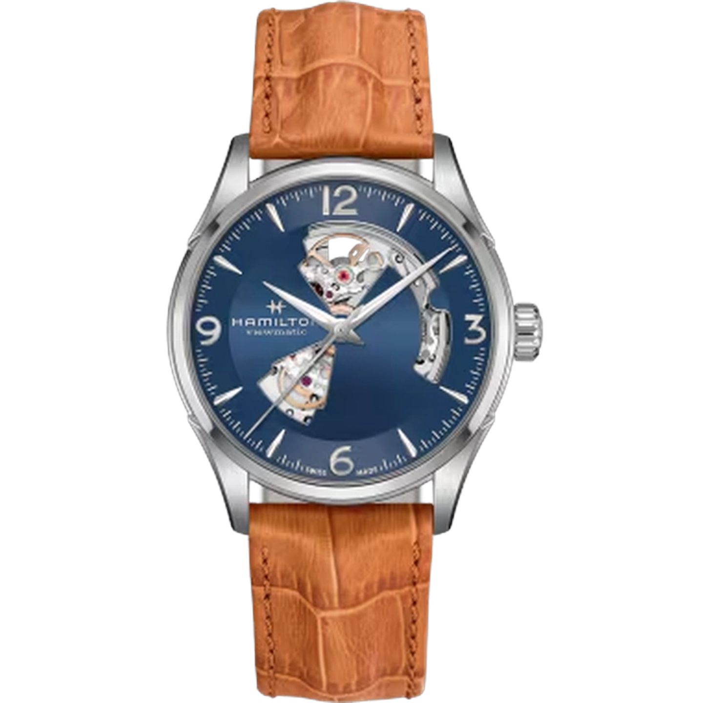 Hamilton Jazzmaster Open Heart H32705541 (2025) - Blauw wijzerplaat 42mm Staal (1/1)