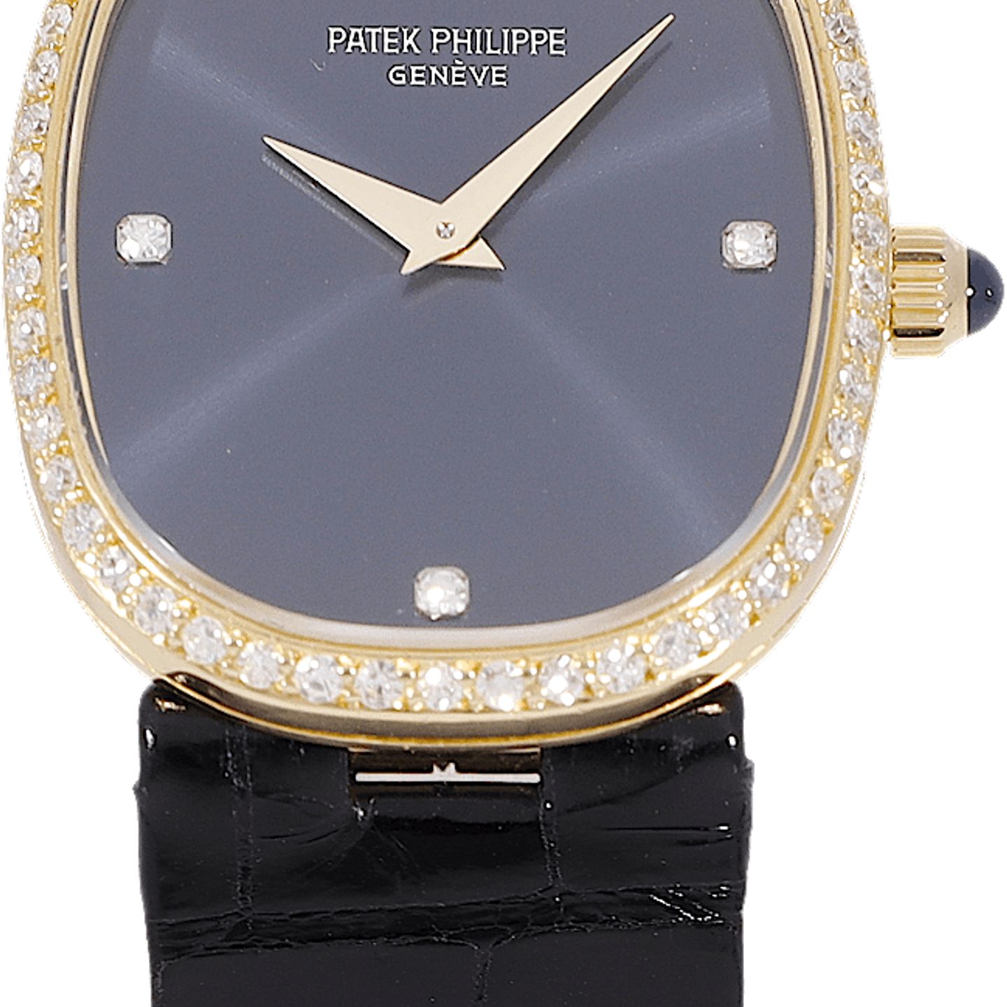 Patek Philippe Golden Ellipse 5738/1R-001 (1978) - Black dial 35 mm Rose Gold case (2/5)