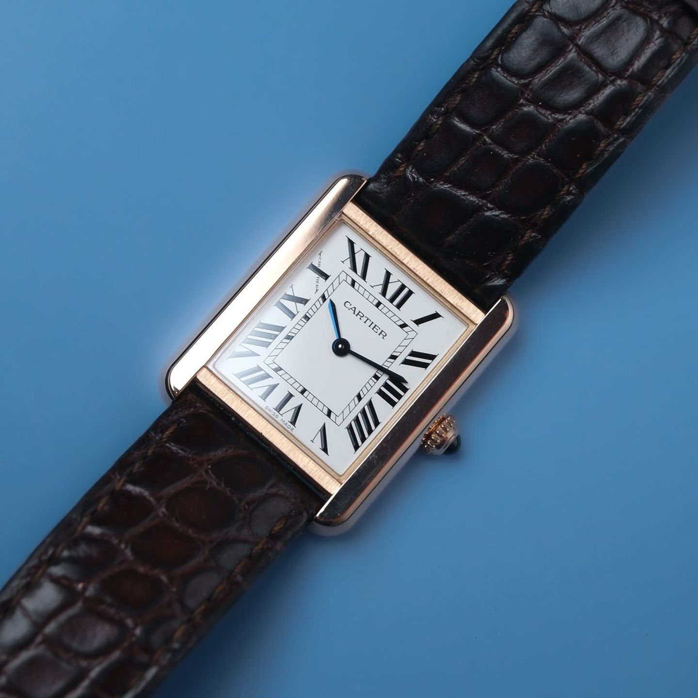 Cartier Tank Solo W5200024 (2021) - Zilver wijzerplaat 31mm Roségoud (3/6)