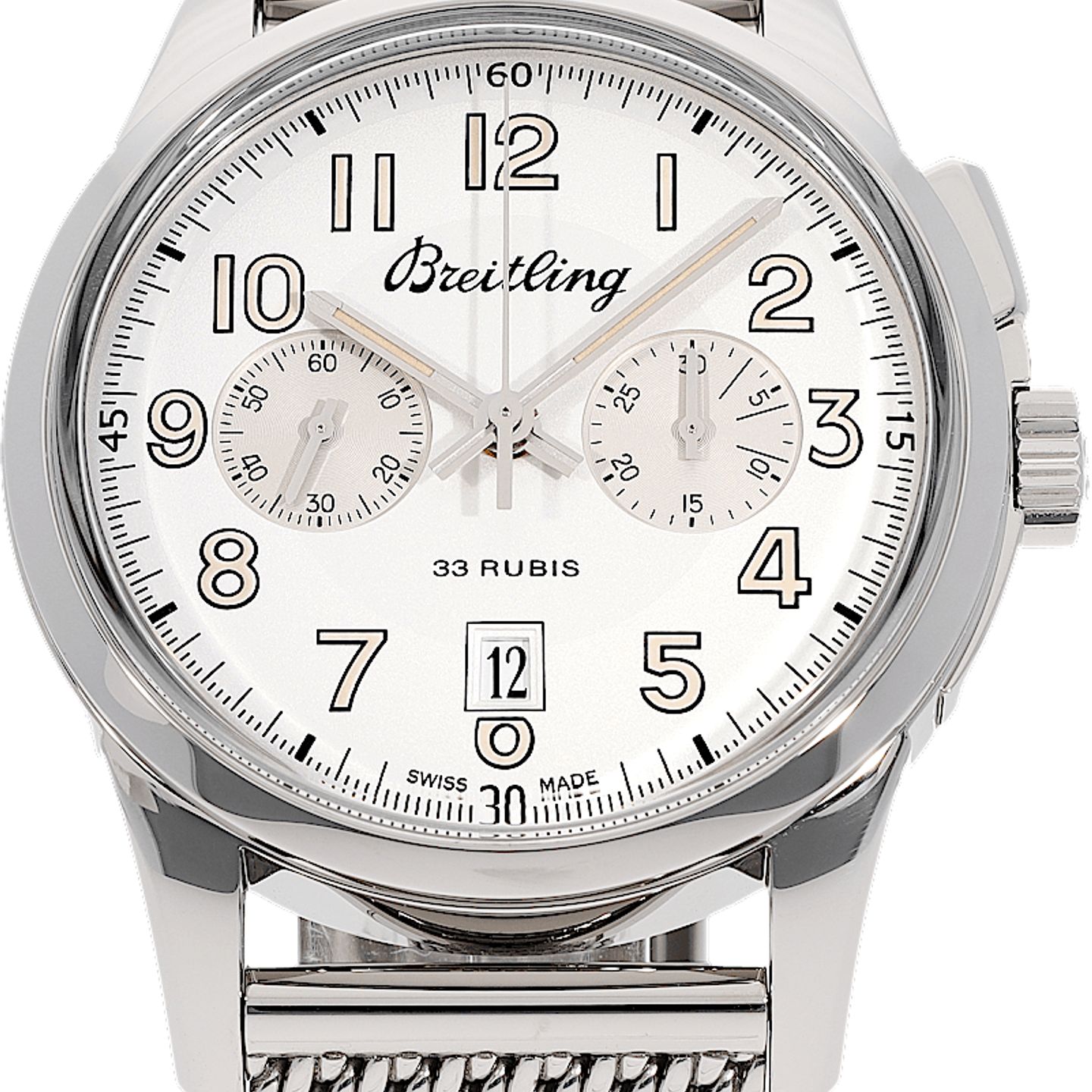 Breitling Transocean Chronograph 1915 AB141112/G799 (2022) - Silver dial 43 mm Steel case (2/5)