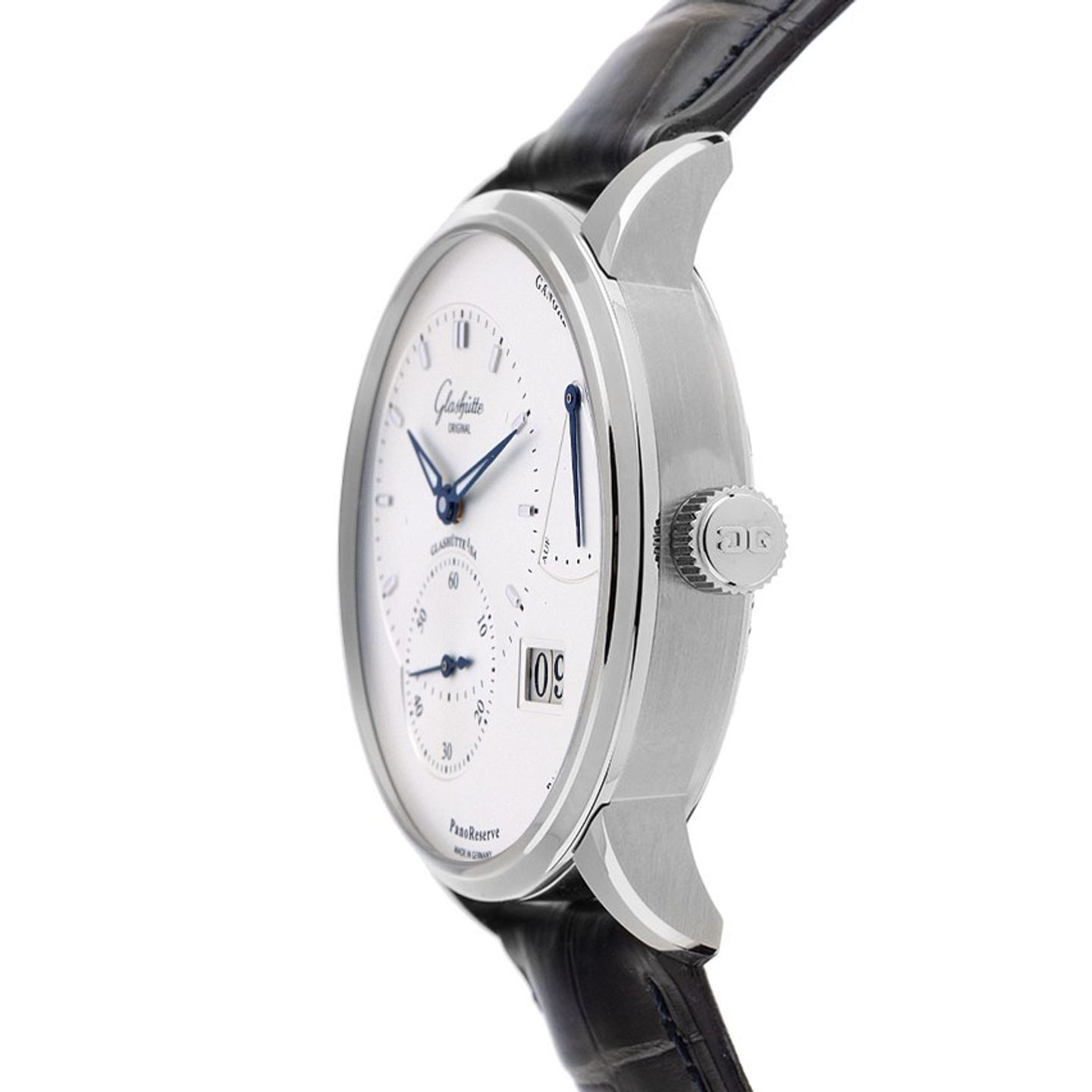 Glashütte Original PanoReserve 1-65-01-22-12-61 (2025) - Zilver wijzerplaat 40mm Staal (4/7)