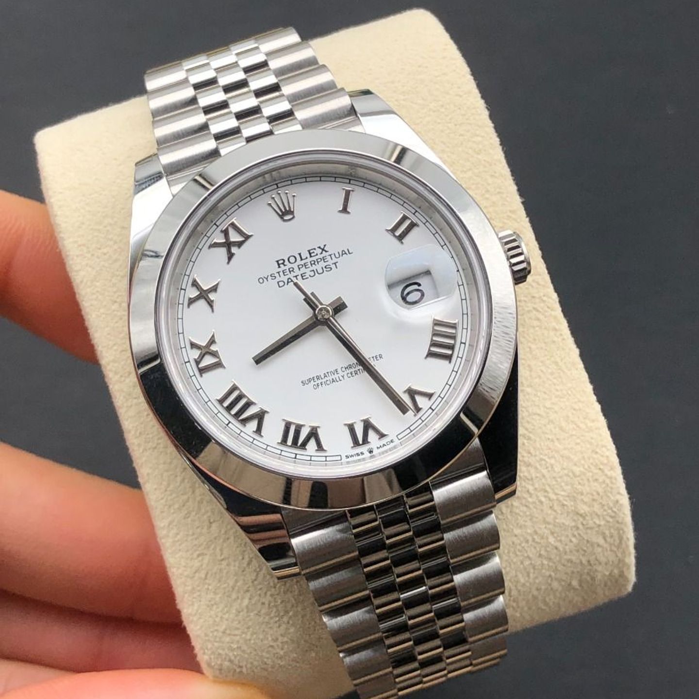 Rolex Datejust 41 126300 (2024) - White dial 41 mm Steel case (7/8)