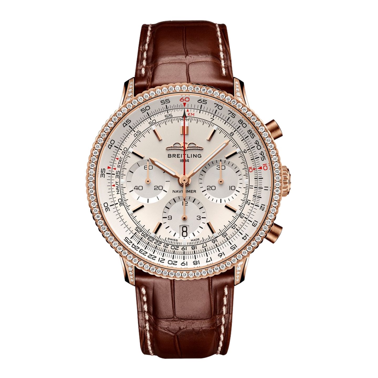 Breitling Navitimer 1 B01 Chronograph RB0139631G1P1 (2024) - White dial 41 mm Red Gold case (1/1)