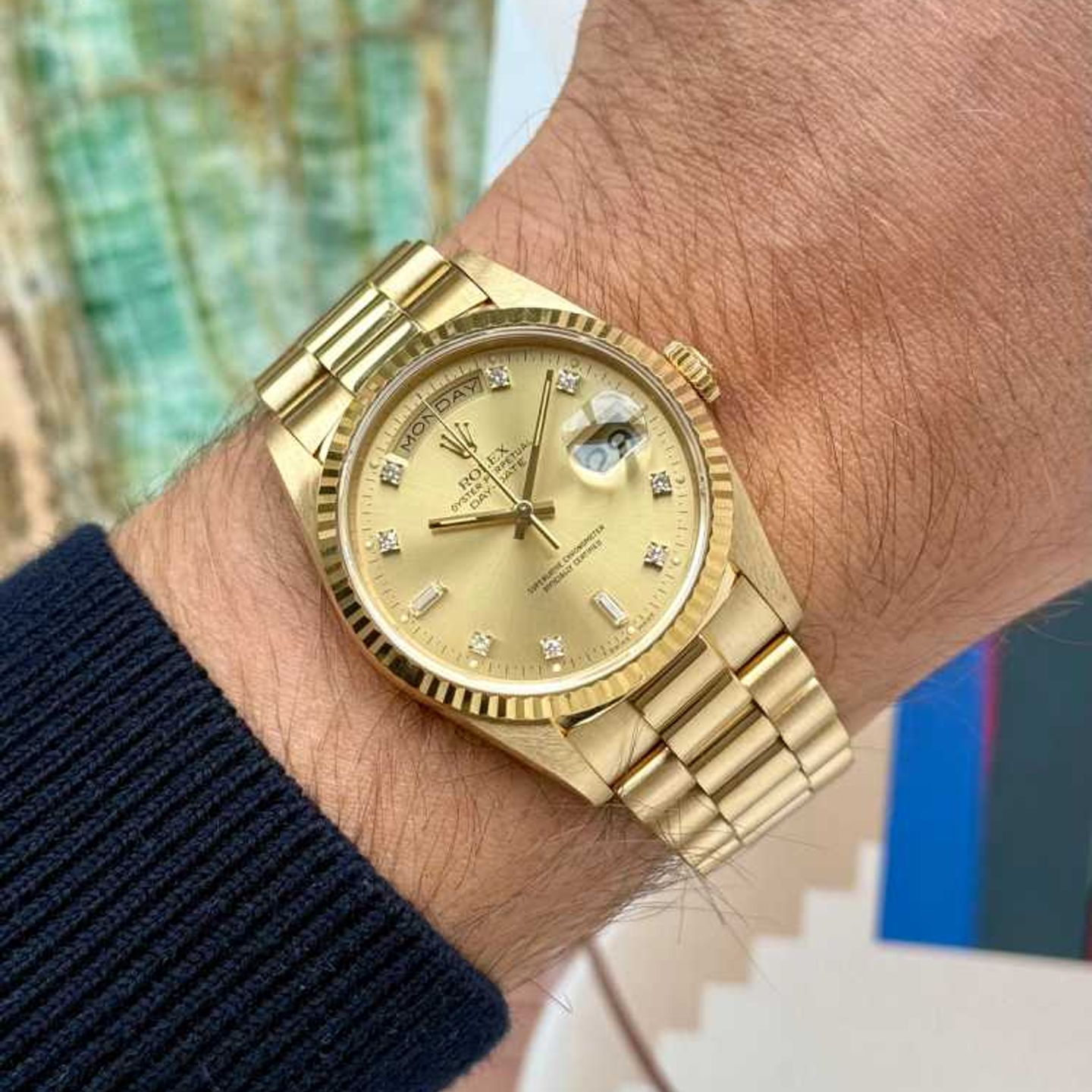 Rolex Day-Date 36 18238 (1989) - Gold dial 36 mm Yellow Gold case (4/8)