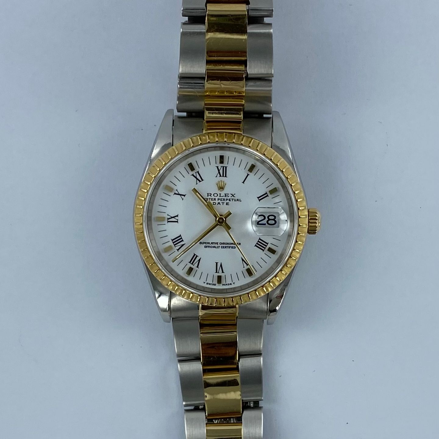 Rolex Oyster Perpetual Date 15223 (1995) - 34mm Goud/Staal (5/6)