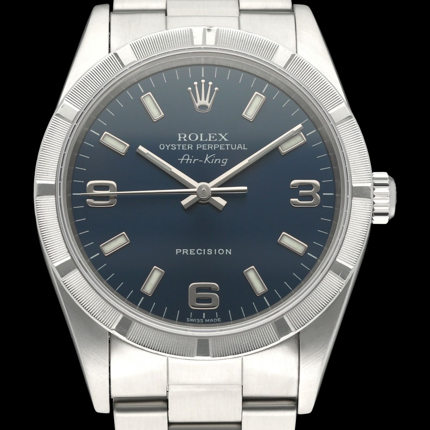 Rolex Air-King 14010M (2000) - Blue dial 34 mm Steel case (1/7)